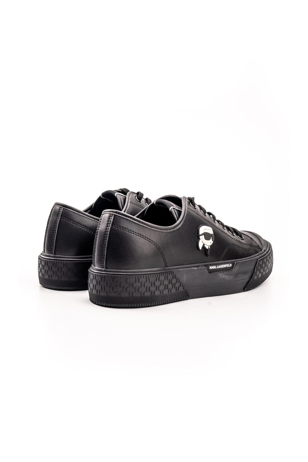 (Core) Karl Lagerfeld Men's Kampus Maxi NFT Lo Lthr Black Lthr/Mono KL95025 00X