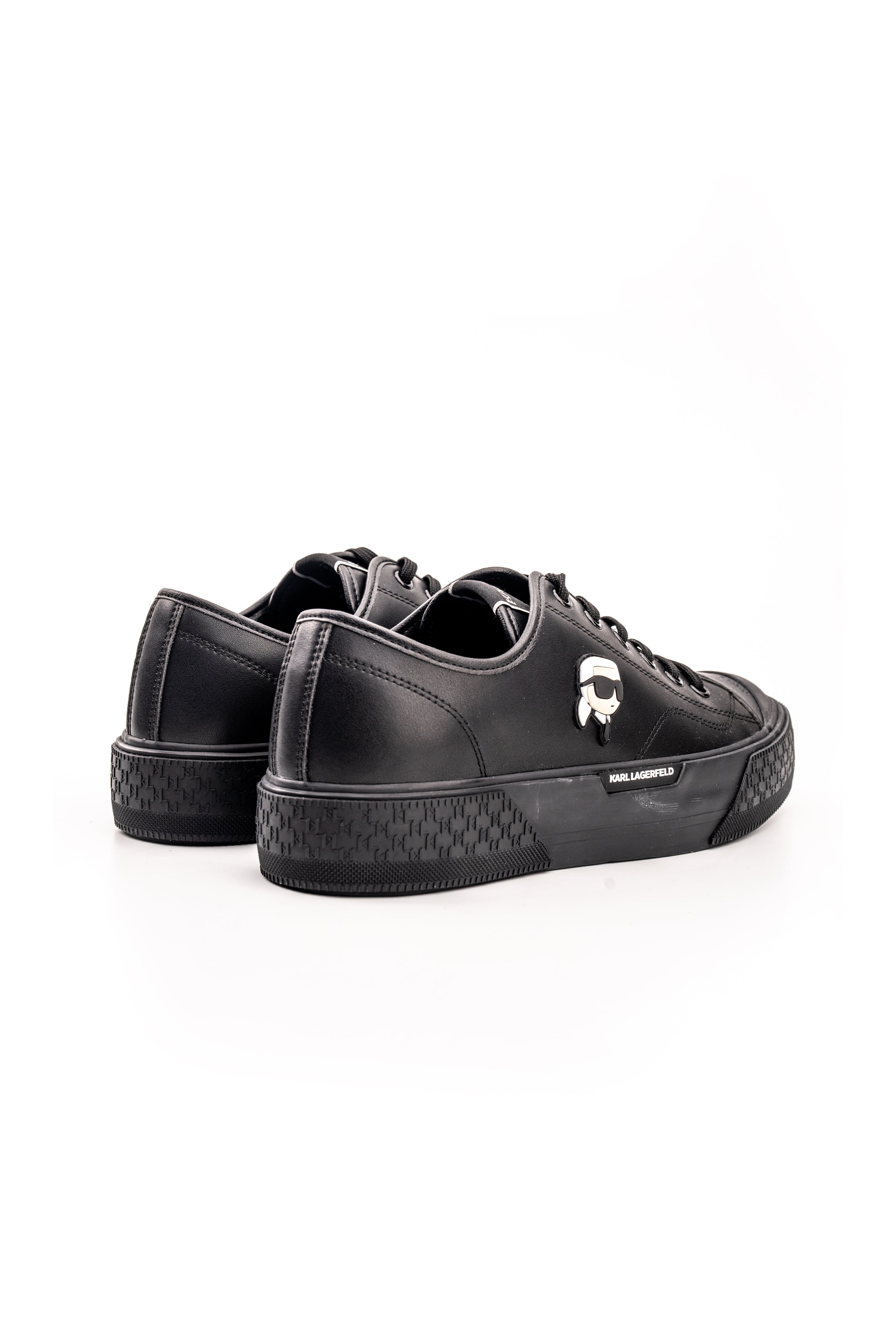(Core) Karl Lagerfeld Men's Kampus Maxi NFT Lo Lthr Black Lthr/Mono KL95025 00X