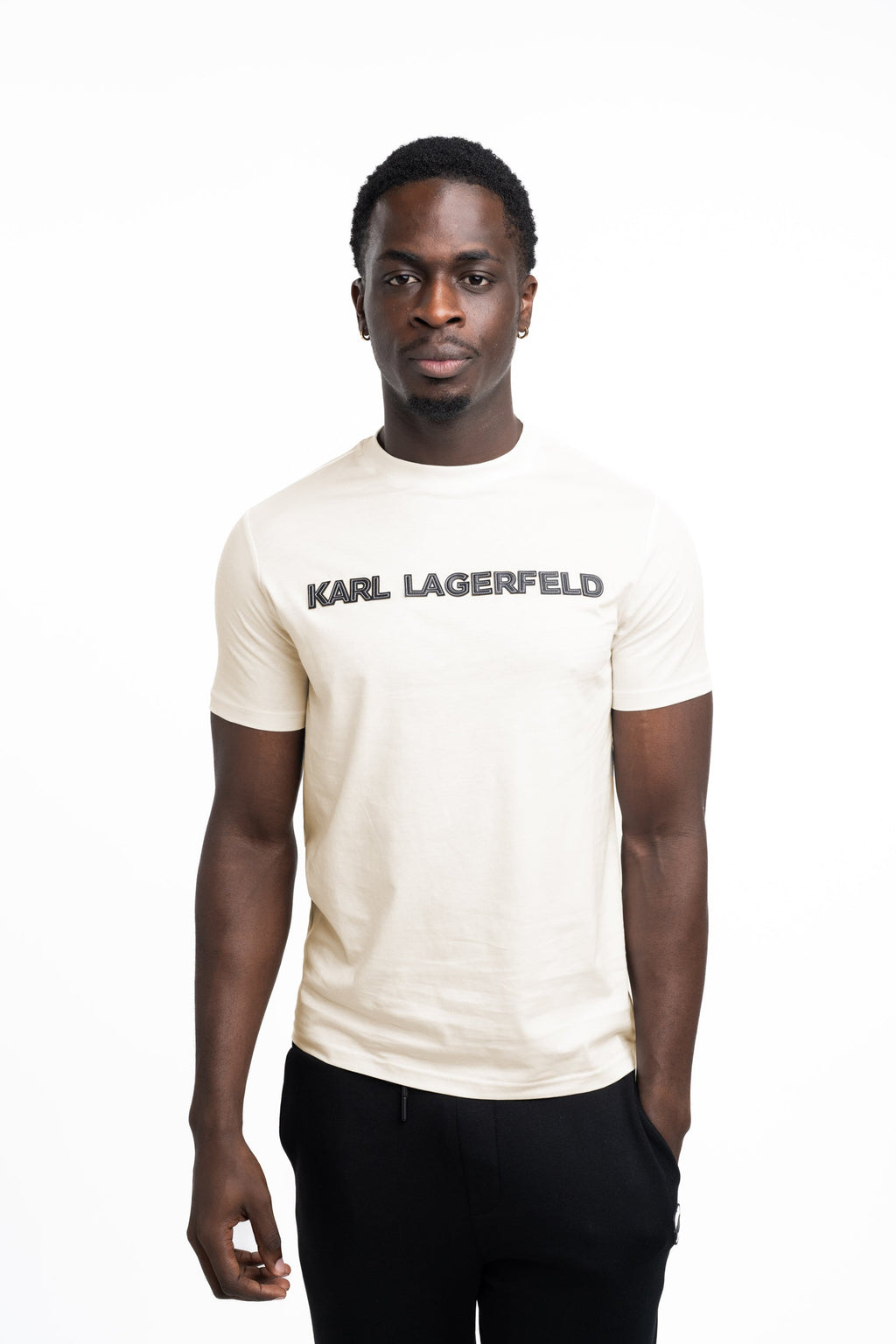 Karl Lagerfeld Men's T Shirt Crewneck Champagne | 7550765612-80