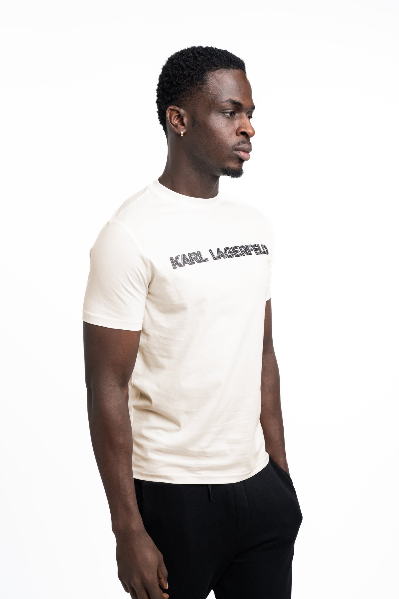 Karl Lagerfeld Men's T Shirt Crewneck Champagne | 7550765612-80