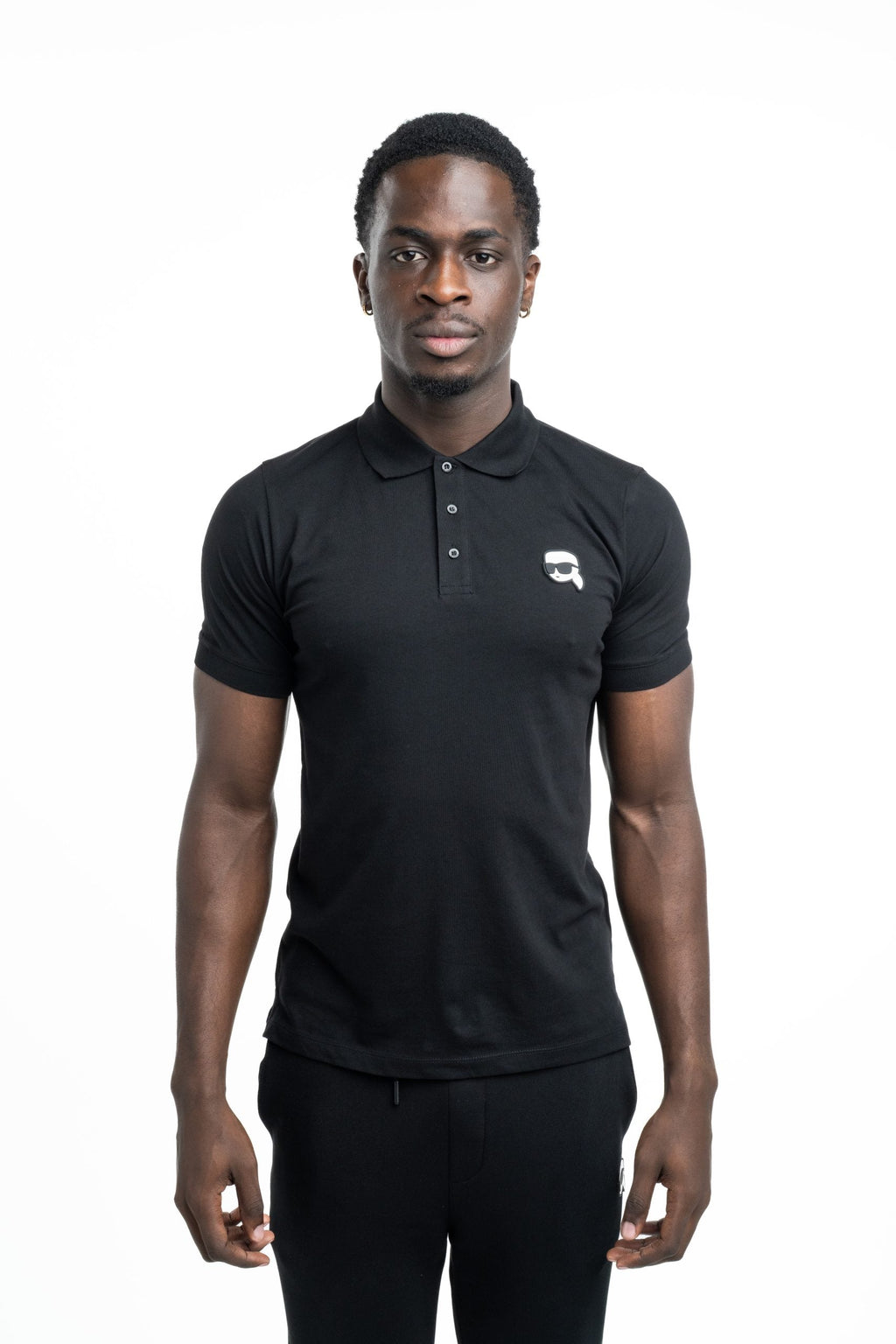 (Core) Karl Lagerfeld Men's Polo Black | 745710500224-990