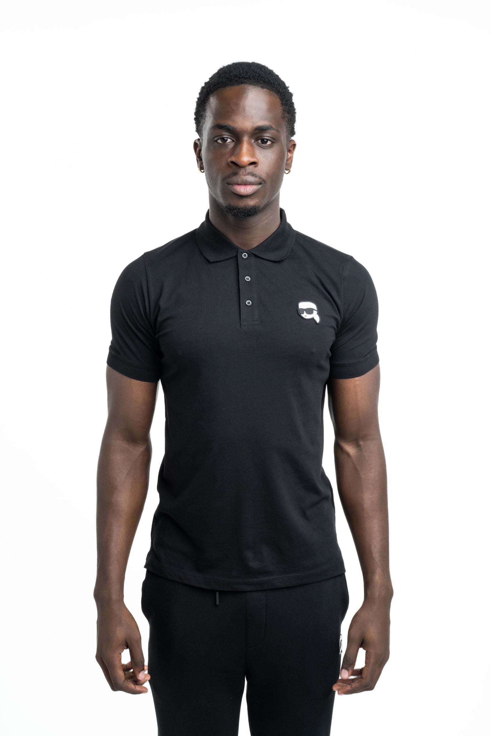 (Core) Karl Lagerfeld Men's Polo Black | 745710500224-990