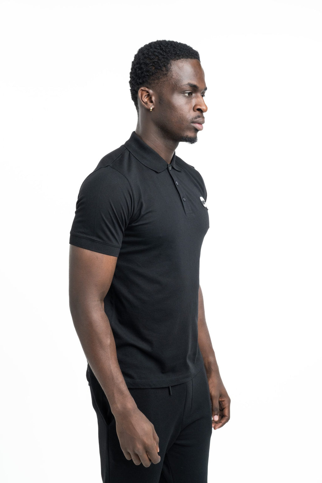 (Core) Karl Lagerfeld Men's Polo Black | 745710500224-990