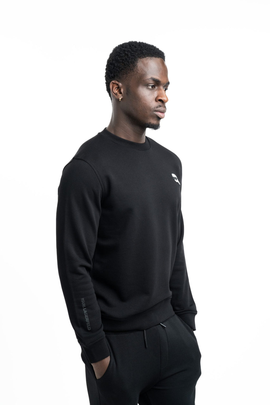 (Core) Karl Lagerfeld Men's Sweat Crewneck Black | 705710500900-990