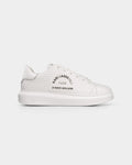 Karl Lagerfeld Men's Kapri KL Microgram Lo White Lthr | KL52536K-011