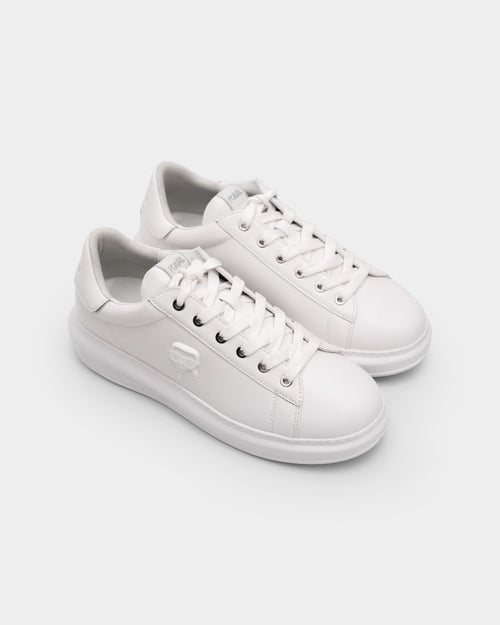 (Core) Karl Lagerfeld Men's Kapri NFT Relief Lo Lace White Lthr/Mono | KL52570N-01W