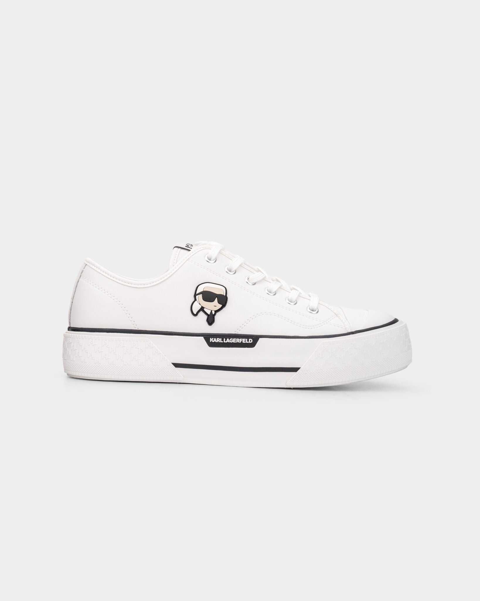 (Core) Karl Lagerfeld Men's Kampus Maxi NFT Lo Lthr White Lthr KL95025 011