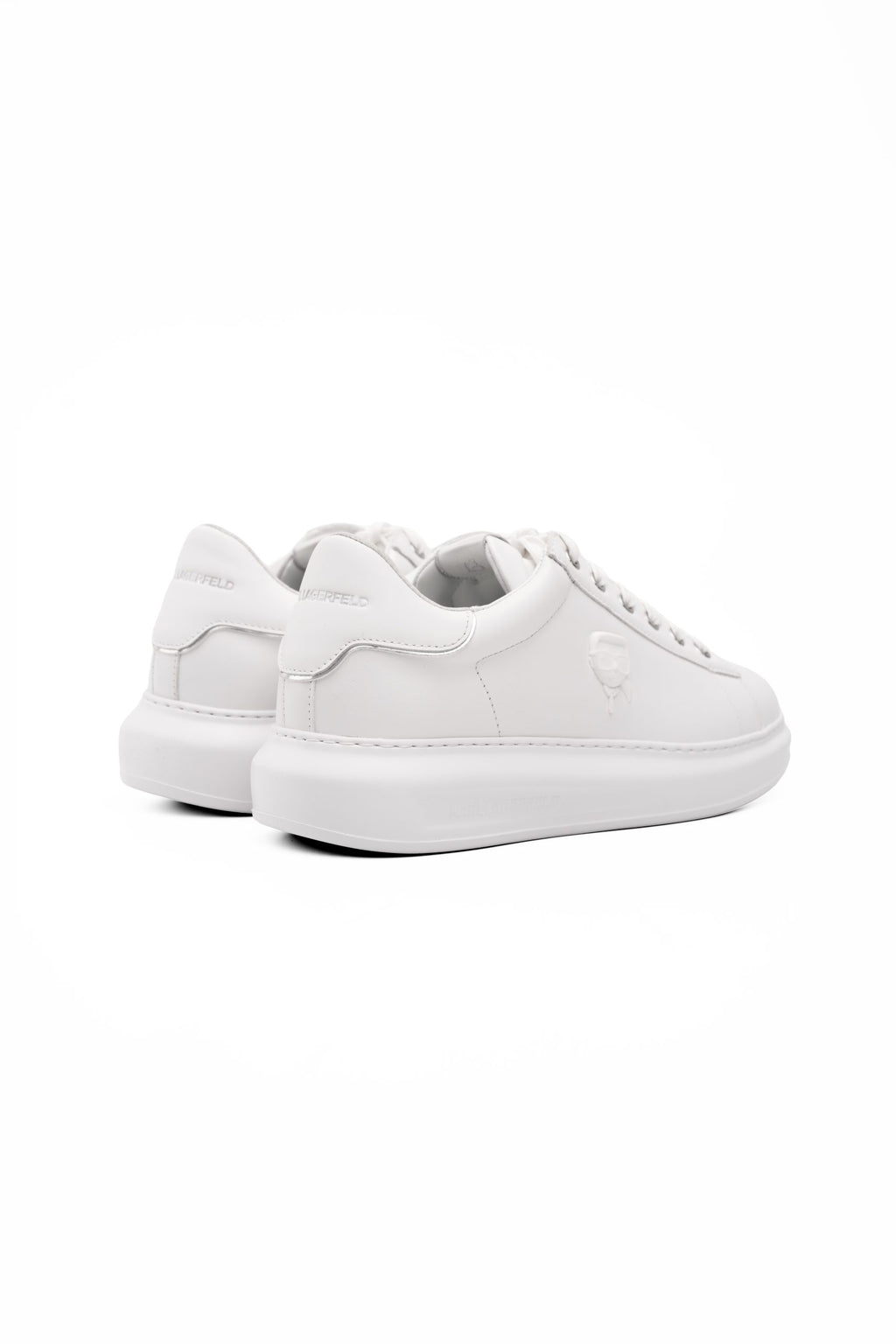 (Core) Karl Lagerfeld Men's Kapri NFT Relief Lo Lace White Lthr/Mono | KL52570N-01W