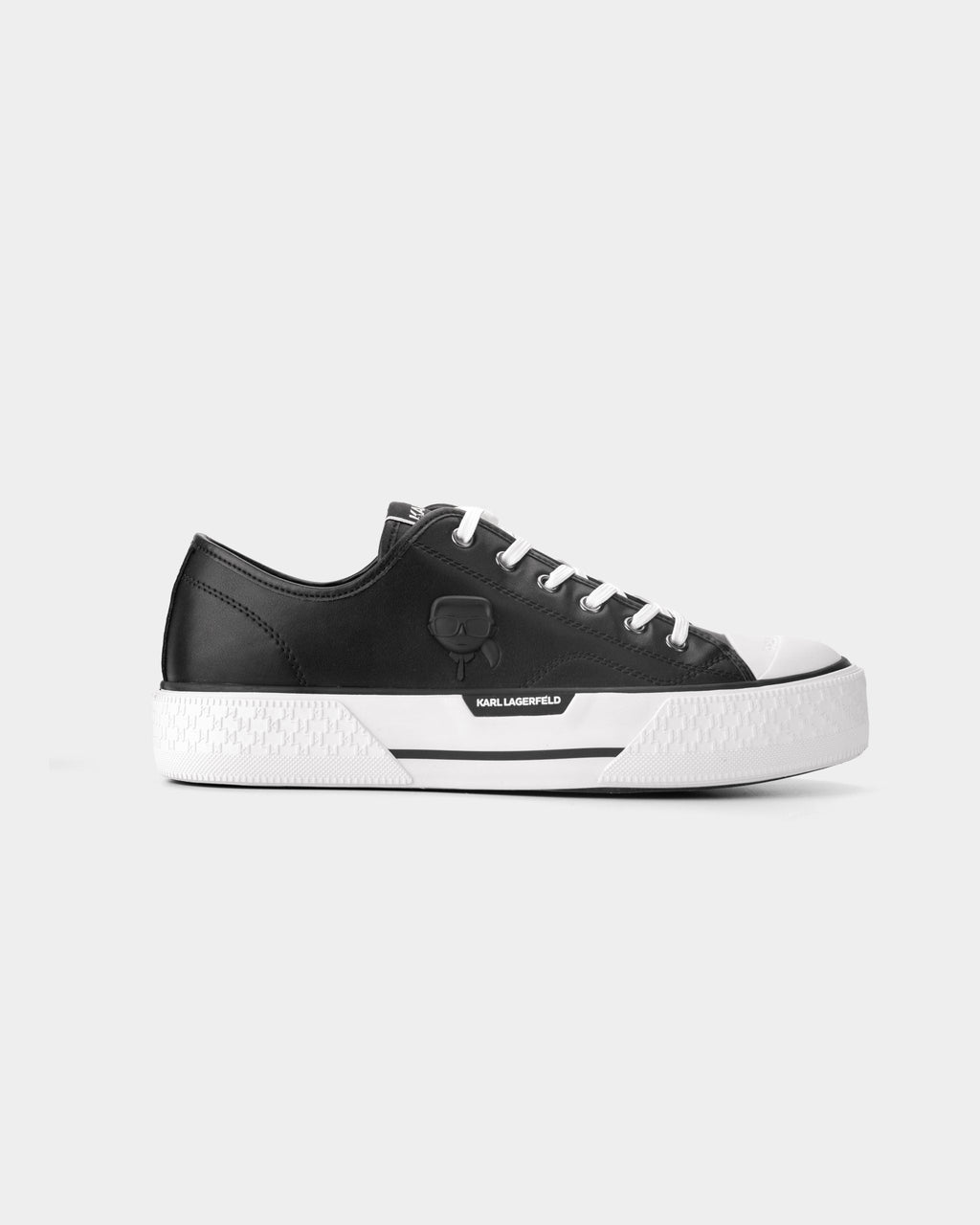 Karl Lagerfeld Men's Kampus Max III NFT Relief Lo Lace Black Lthr | KL50470N-000