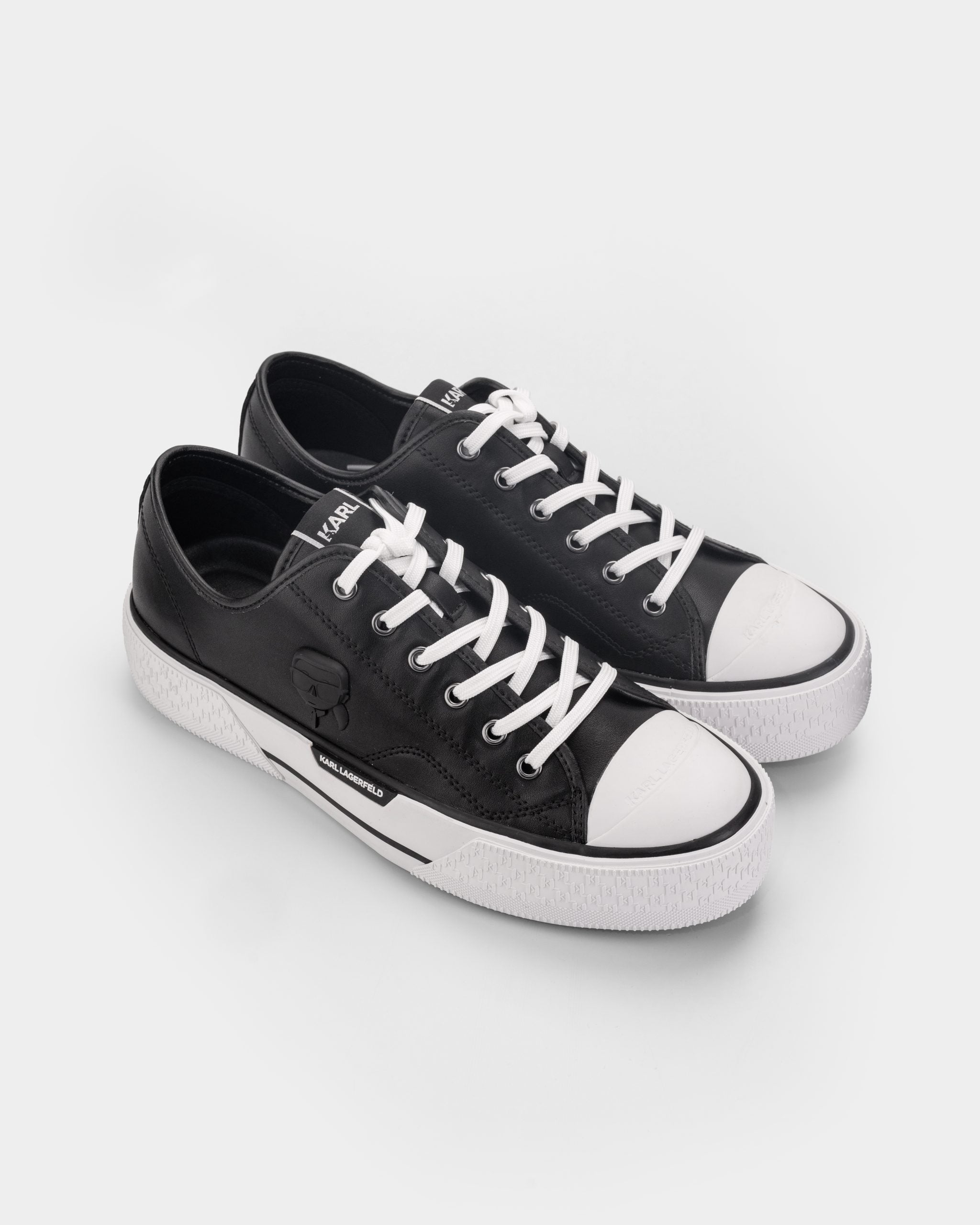 Karl Lagerfeld Men's Kampus Max III NFT Relief Lo Lace Black Lthr | KL50470N-000