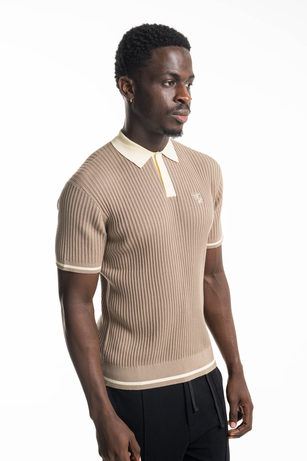 Filling Pieces Men's Fine Knit Polo Atmosphere | 422570500127-184