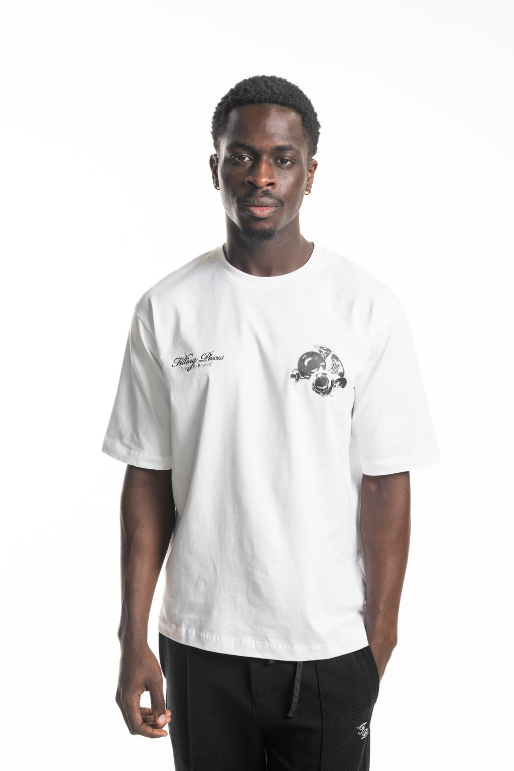 Filling Pieces Men's T Shirt Boxy Bouquet White | 422520501122-110