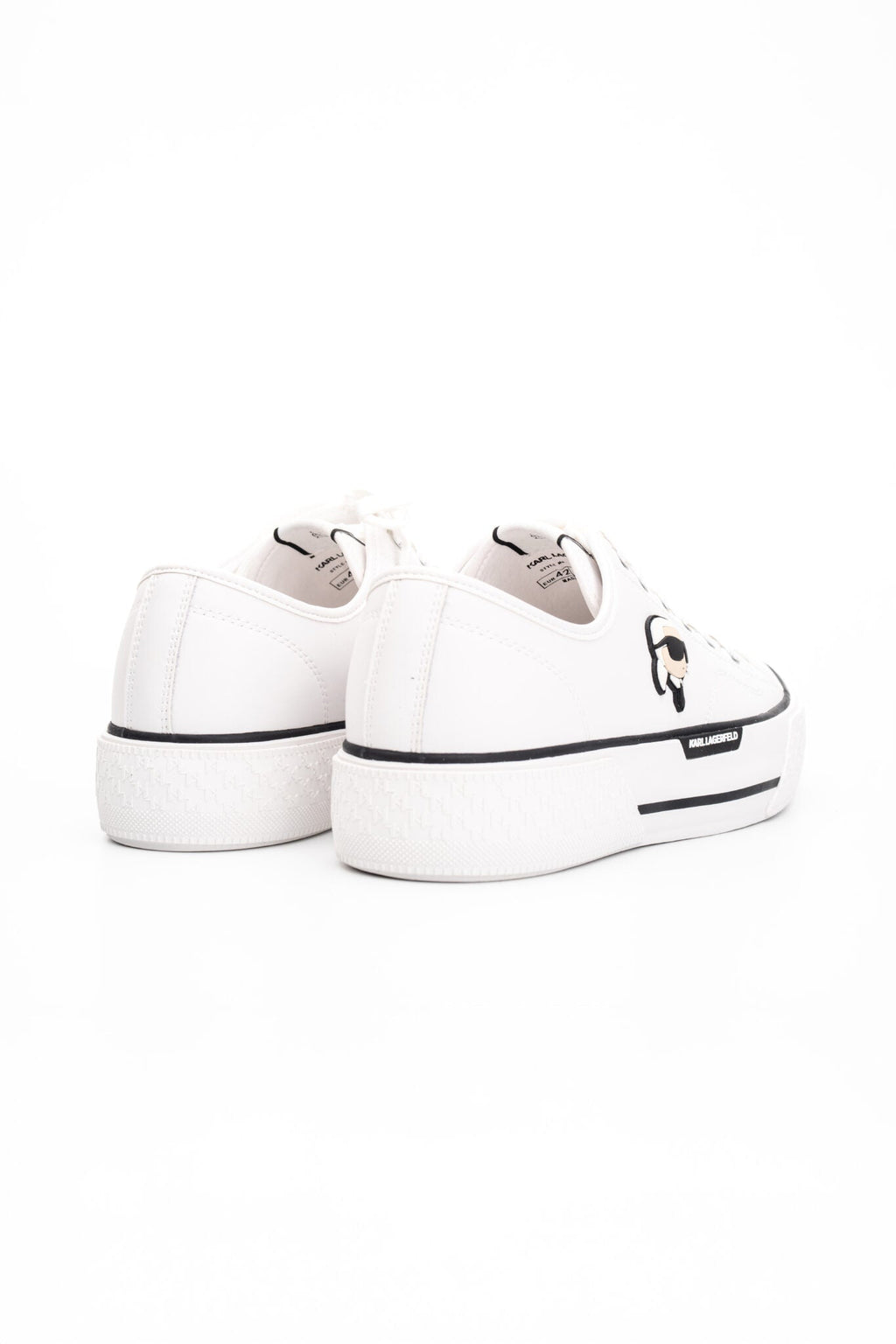 (Core) Karl Lagerfeld Men's Kampus Maxi NFT Lo Lthr White Lthr KL95025 011