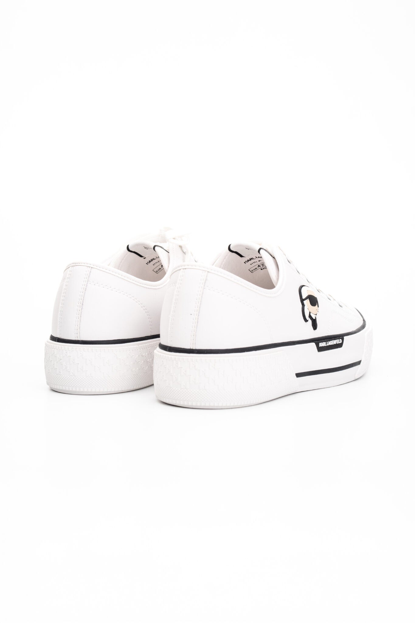 (Core) Karl Lagerfeld Men's Kampus Maxi NFT Lo Lthr White Lthr KL95025 011