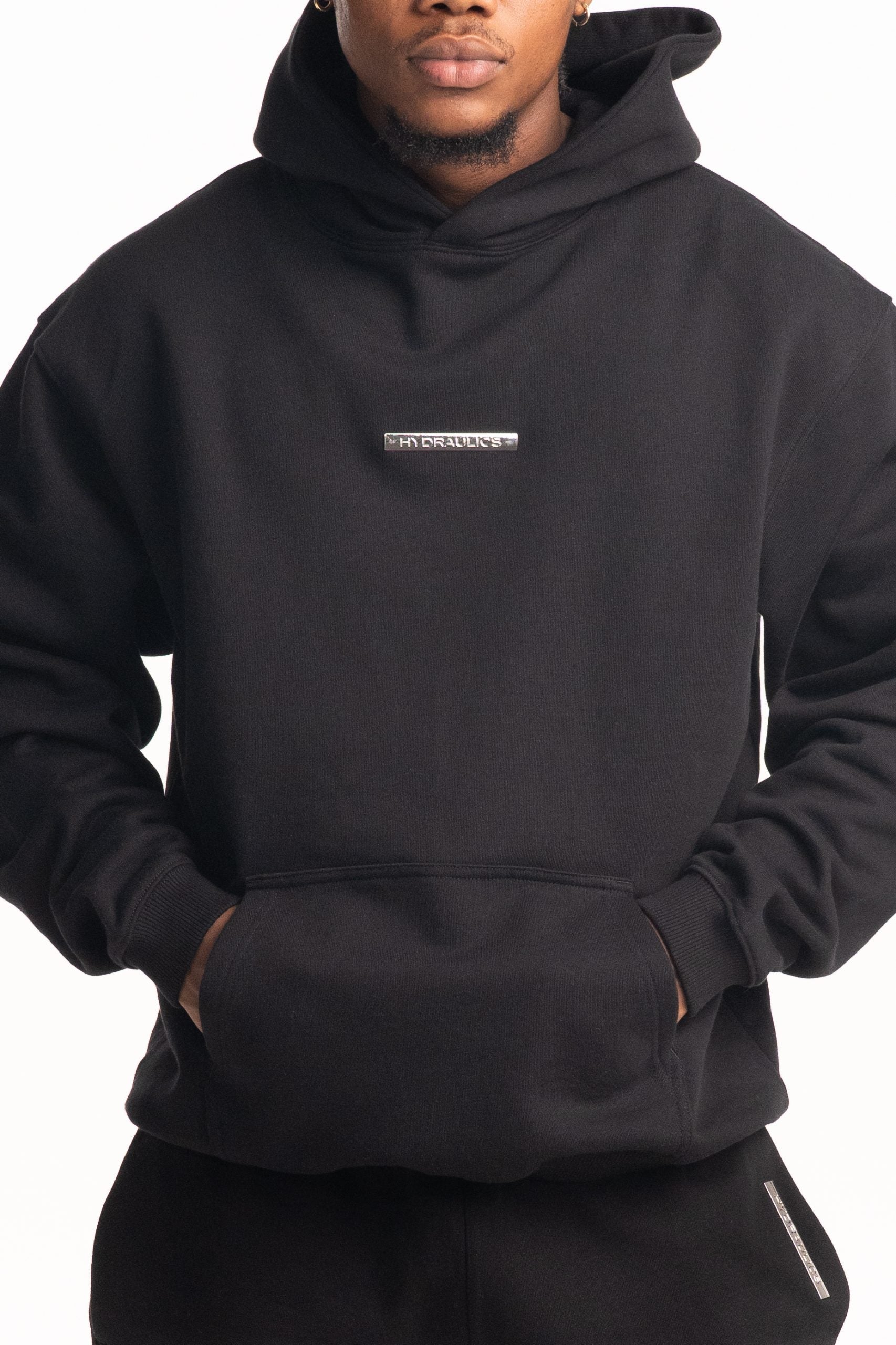Hydraulics Steel Badge Hoodie Black |