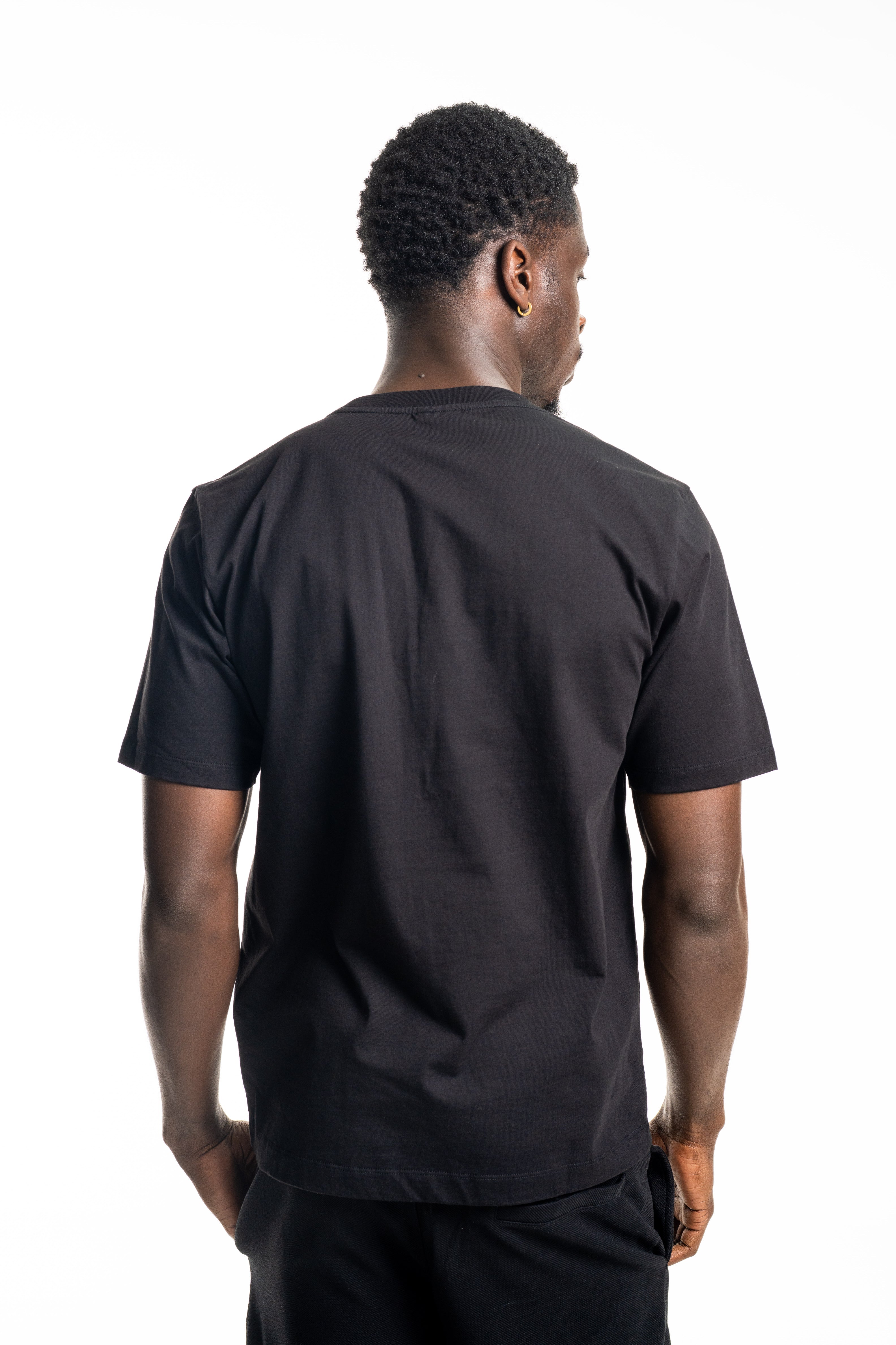 Filling Pieces Men's Gowtu Tonal T Shirt Black | 422520500167-130