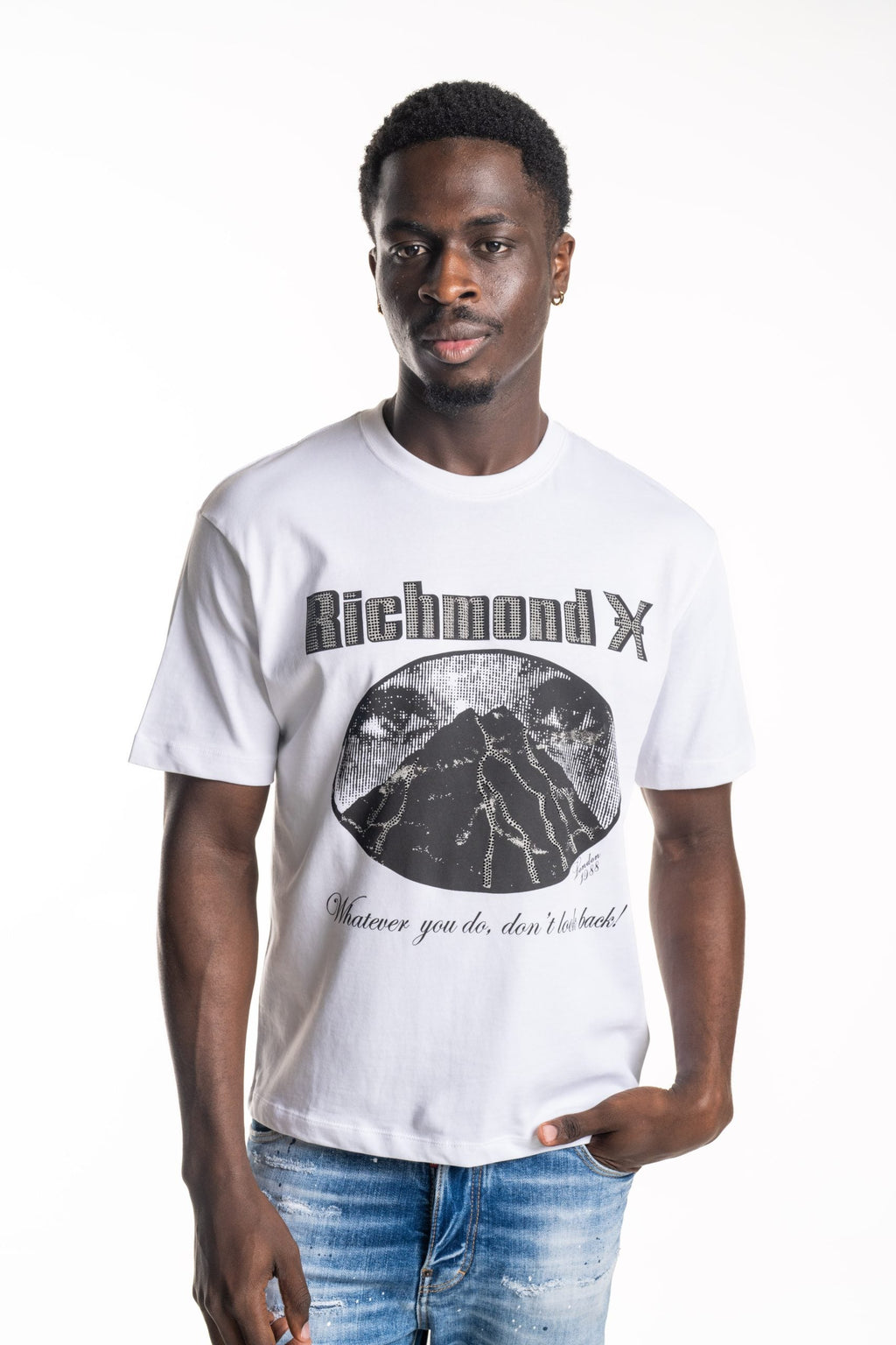 John Richmond Men's T Shirt Thala | UMA25457TSMTL-White