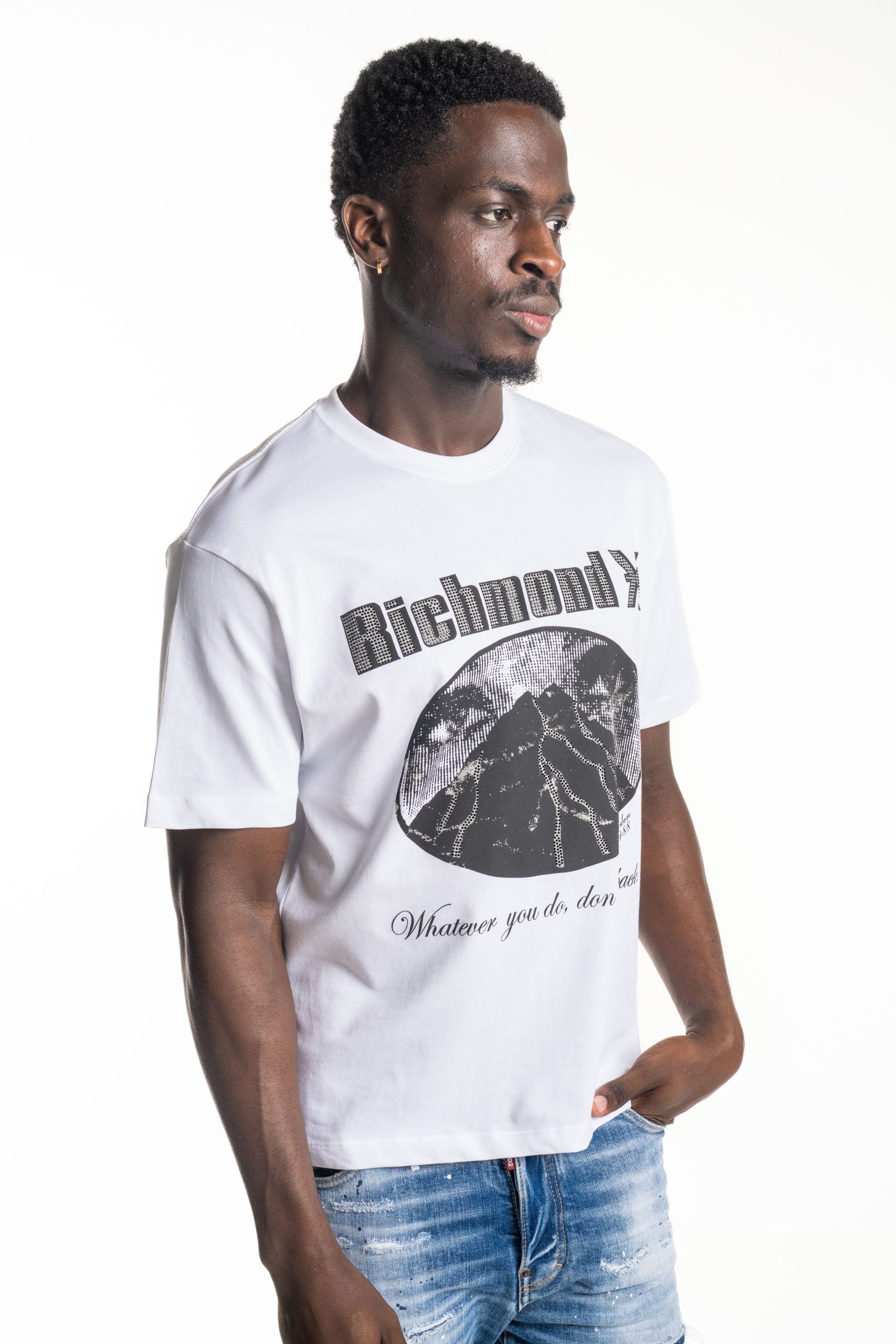 John Richmond Men's T Shirt Thala | UMA25457TSMTL-White