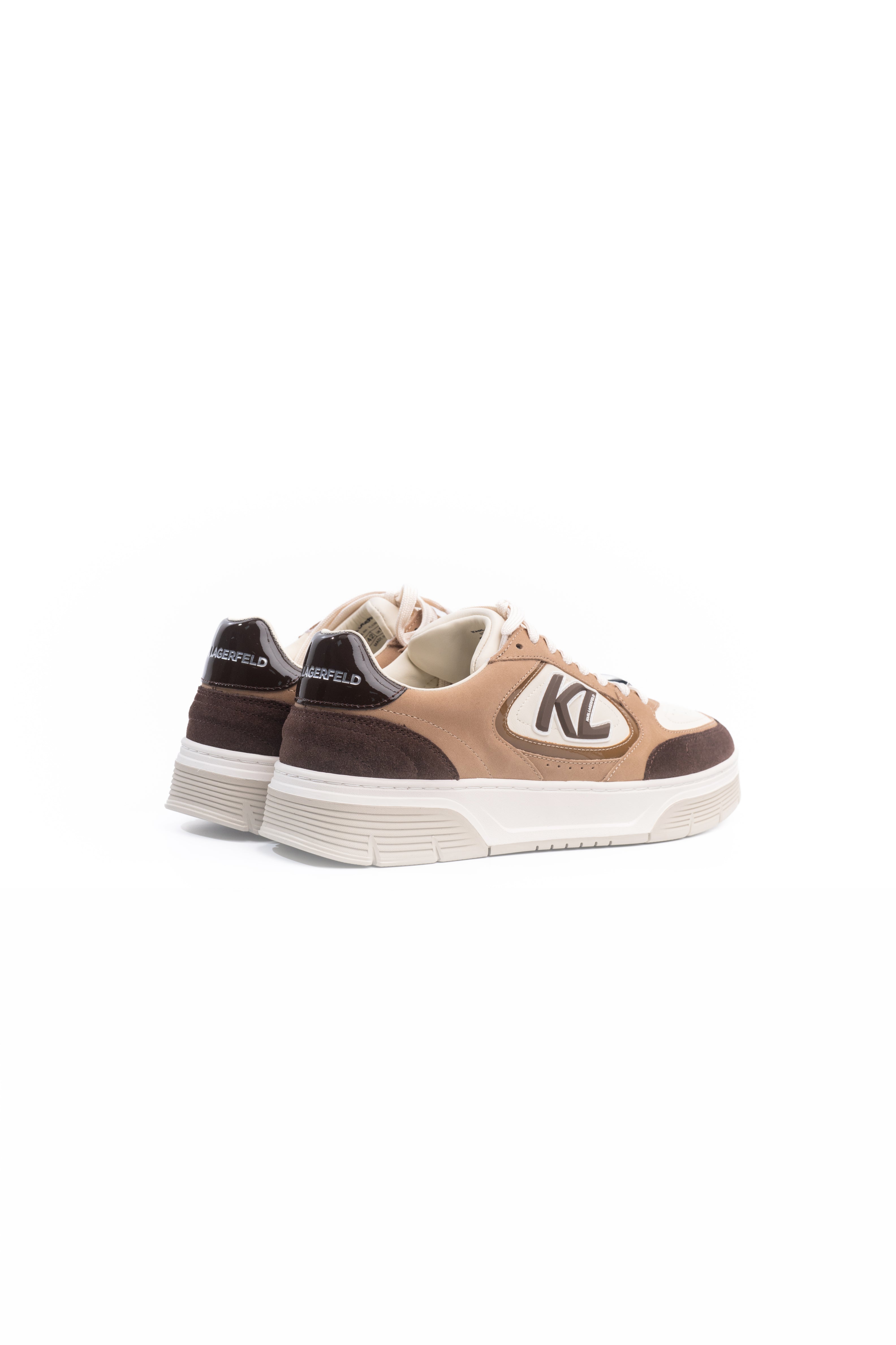 Karl Lagerfeld Men's Kourtney Sidetrim Lo Lace Stone Lthr & Suede | KL53026-3TN
