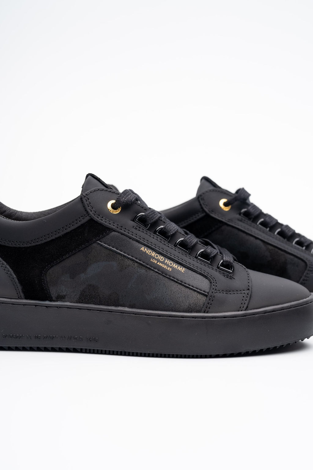 Android Homme Sneaker Venice Black Goma Camo Suede |  Ahp211-03