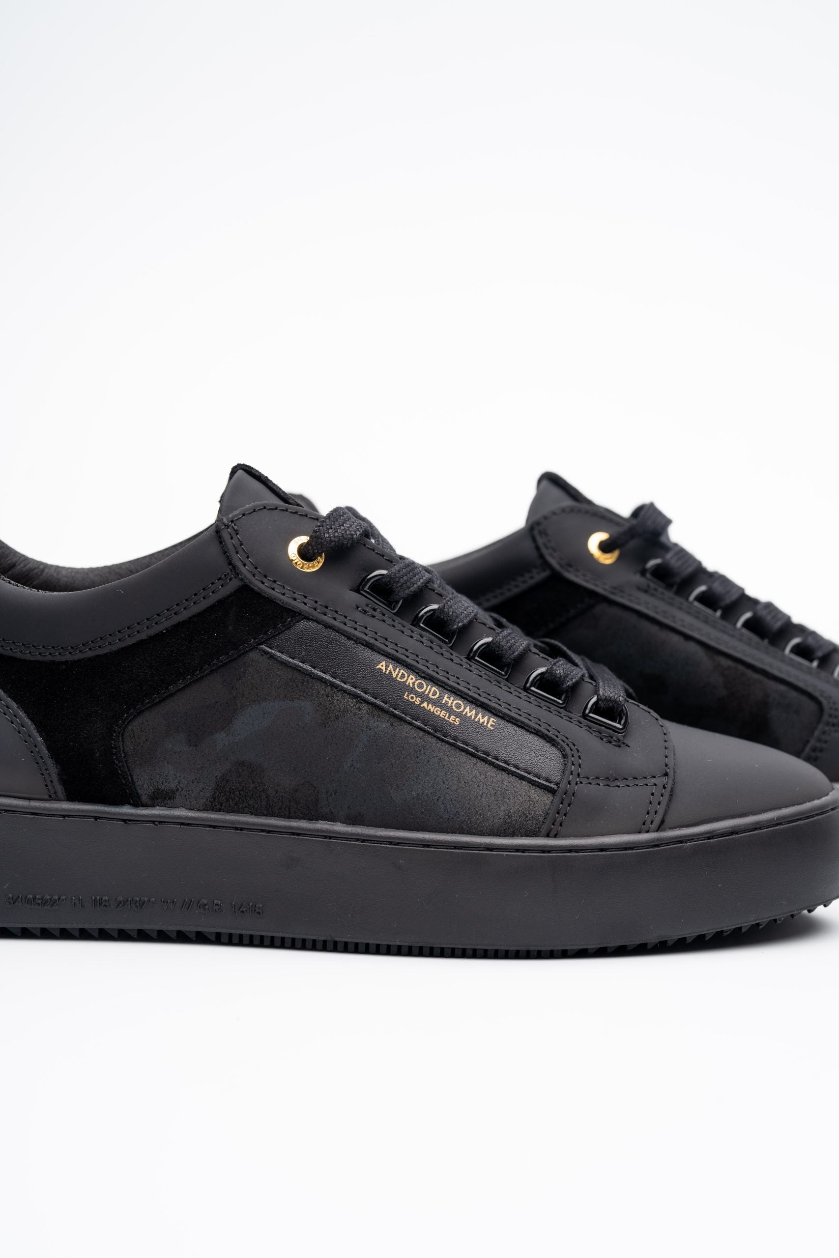 Android Homme Sneaker Venice Black Goma Camo Suede |  Ahp211-03