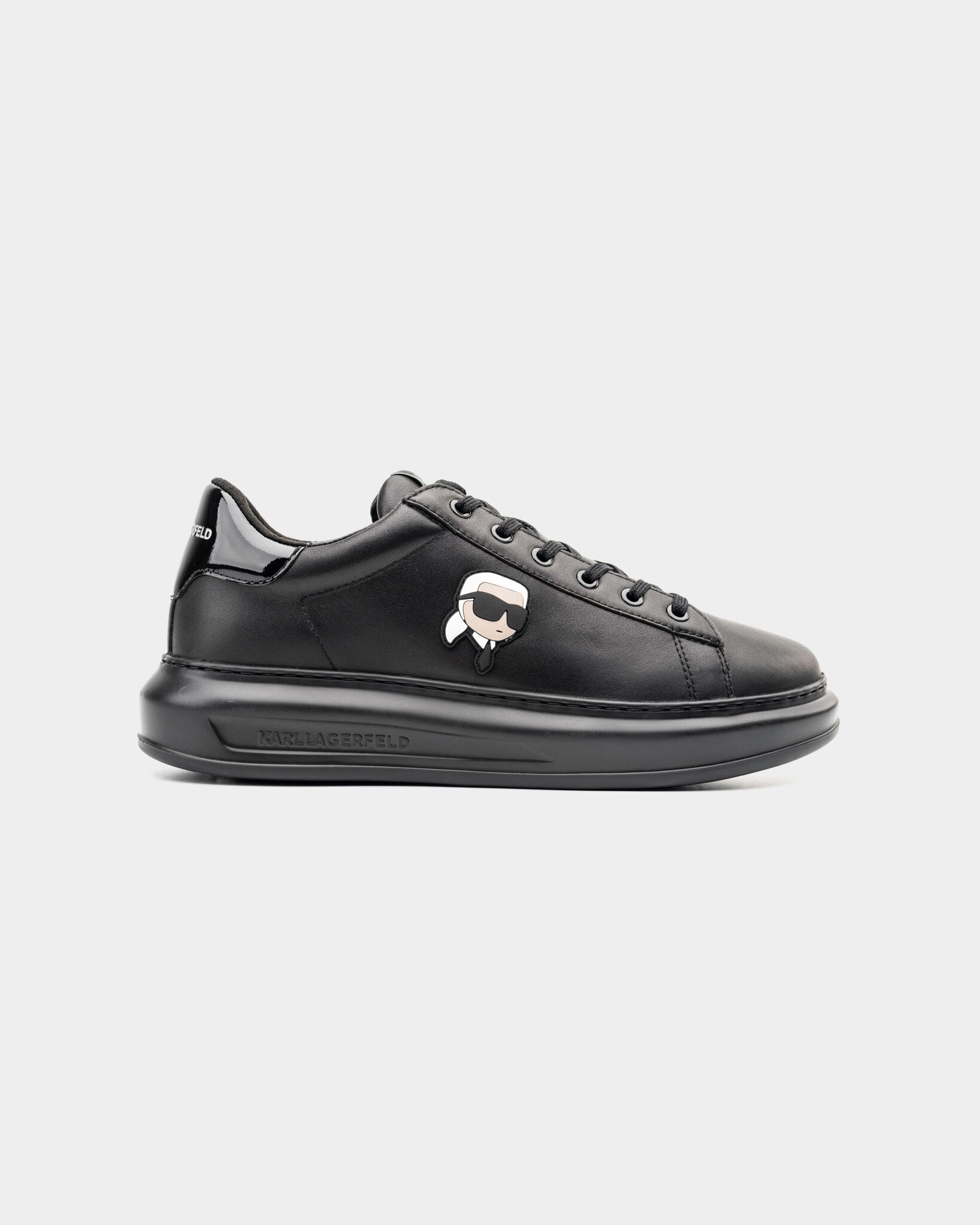 (Core) Karl Lagerfeld Men's NFT Lo Lace Black Lthr/Mono | KL52530N-00X