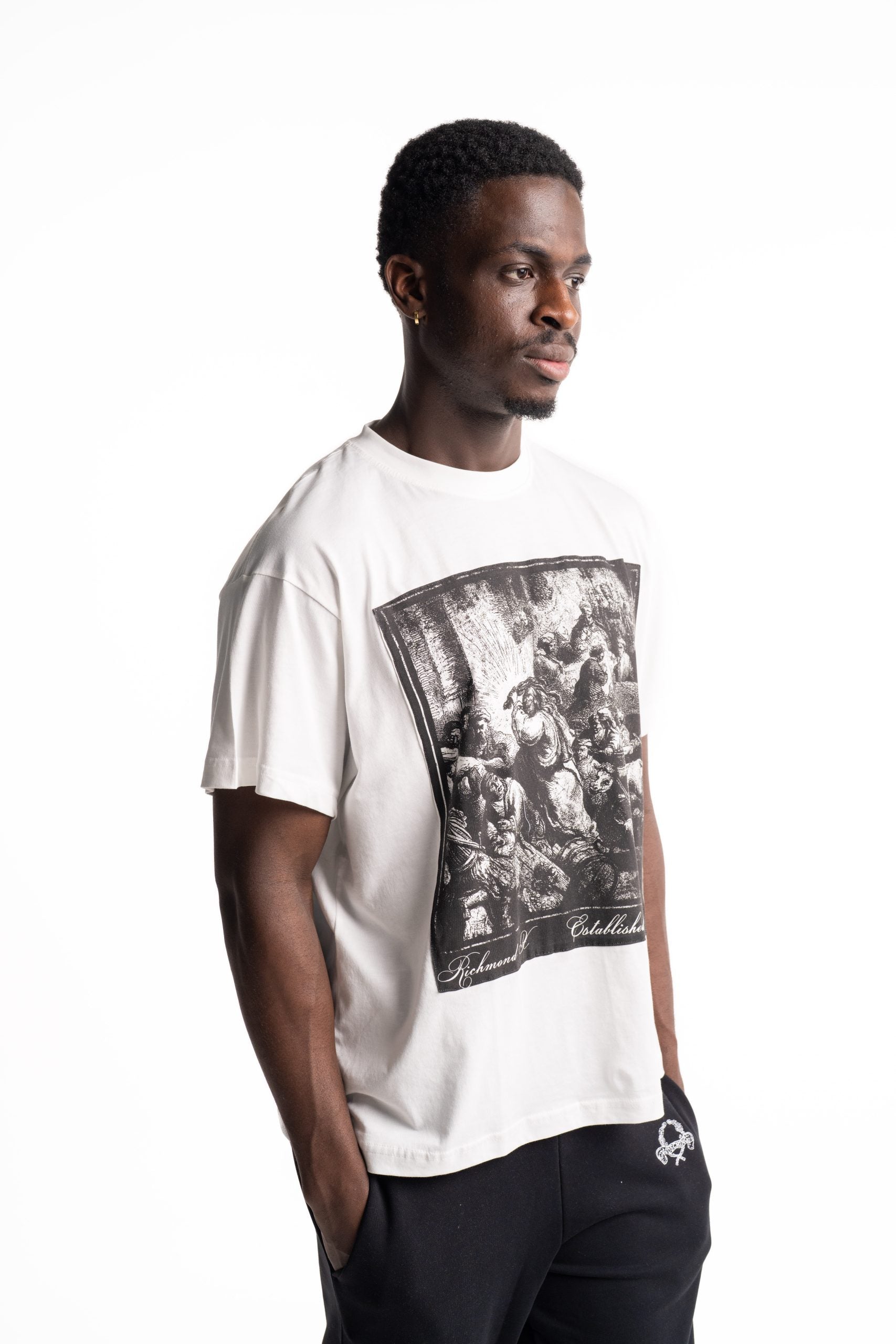 John Richmond Men's Yakas T Shirt | UMA25292TSP8-Off White