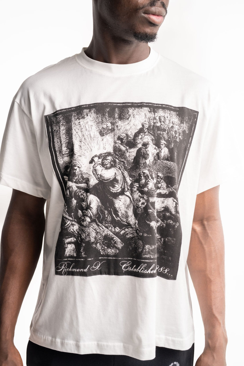 John Richmond Men's Yakas T Shirt | UMA25292TSP8-Off White