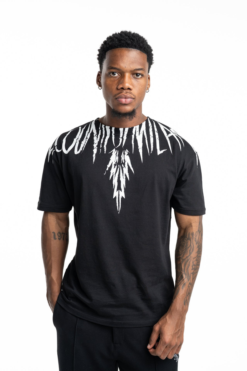 County of Milan Men's T Shirt Black | S6CMMATH003-110