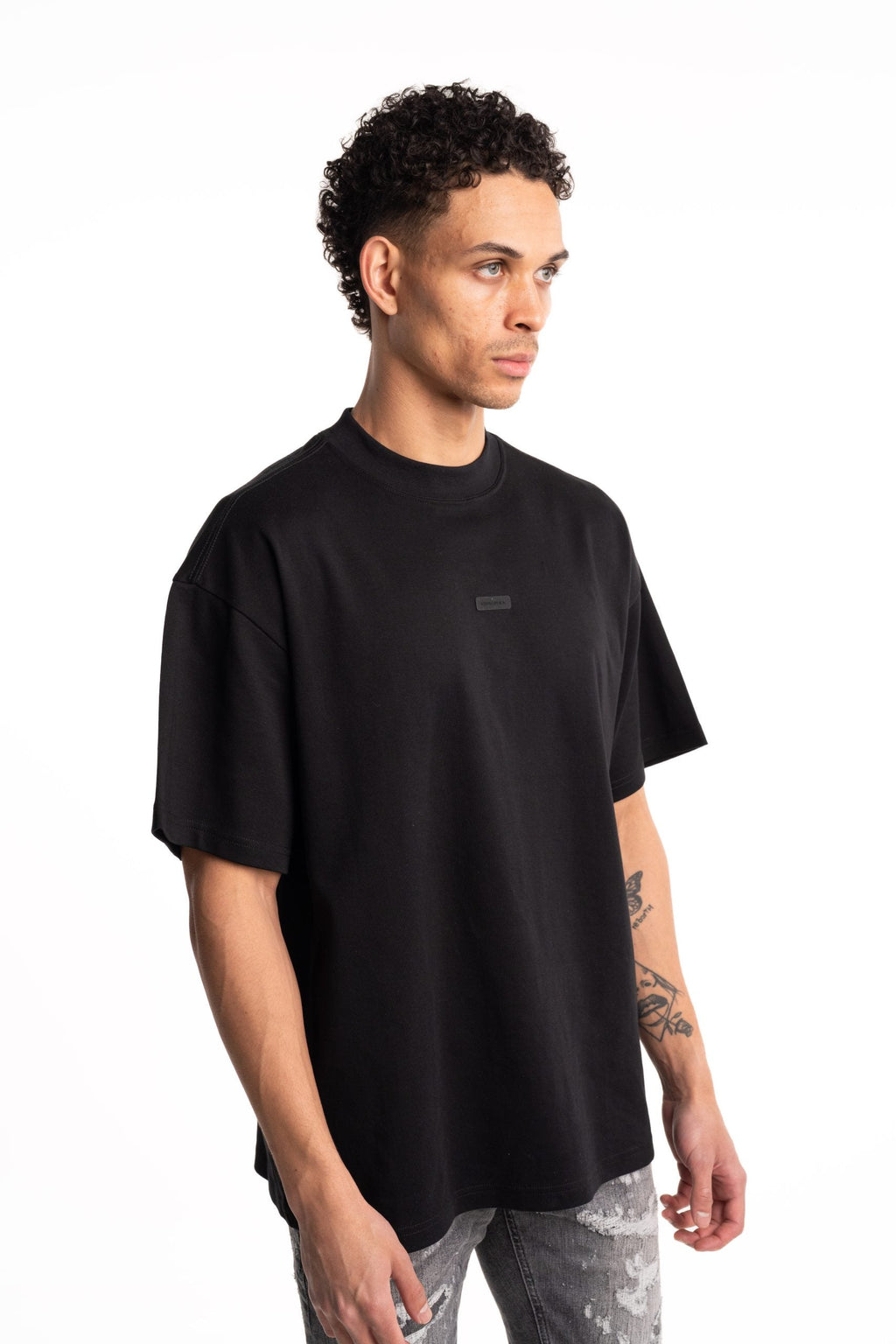 Hydraulics Chest Logo Oversized Fit T-Shirt Black