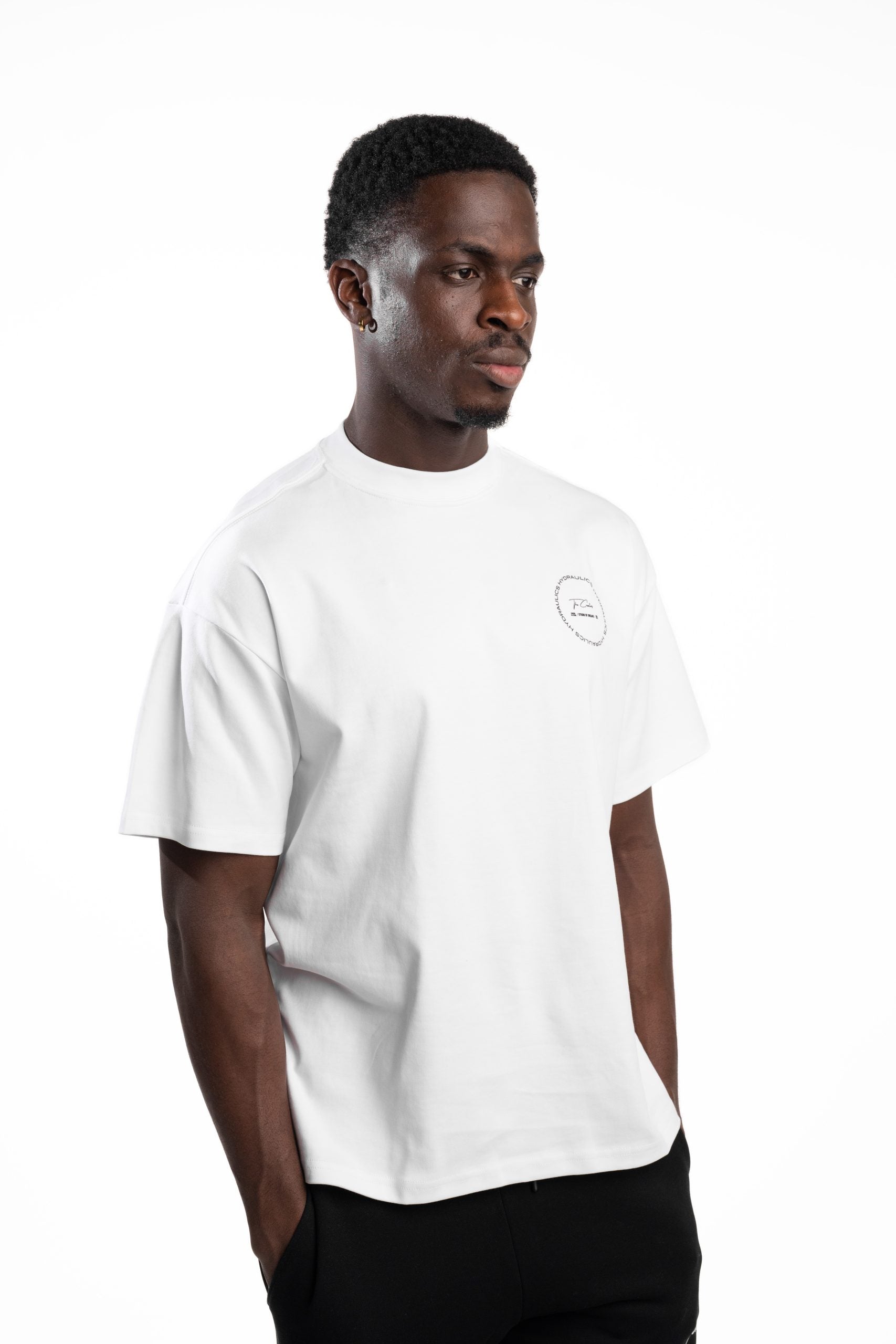Hydraulics Circular Chain Oversized Fit T-Shirt White