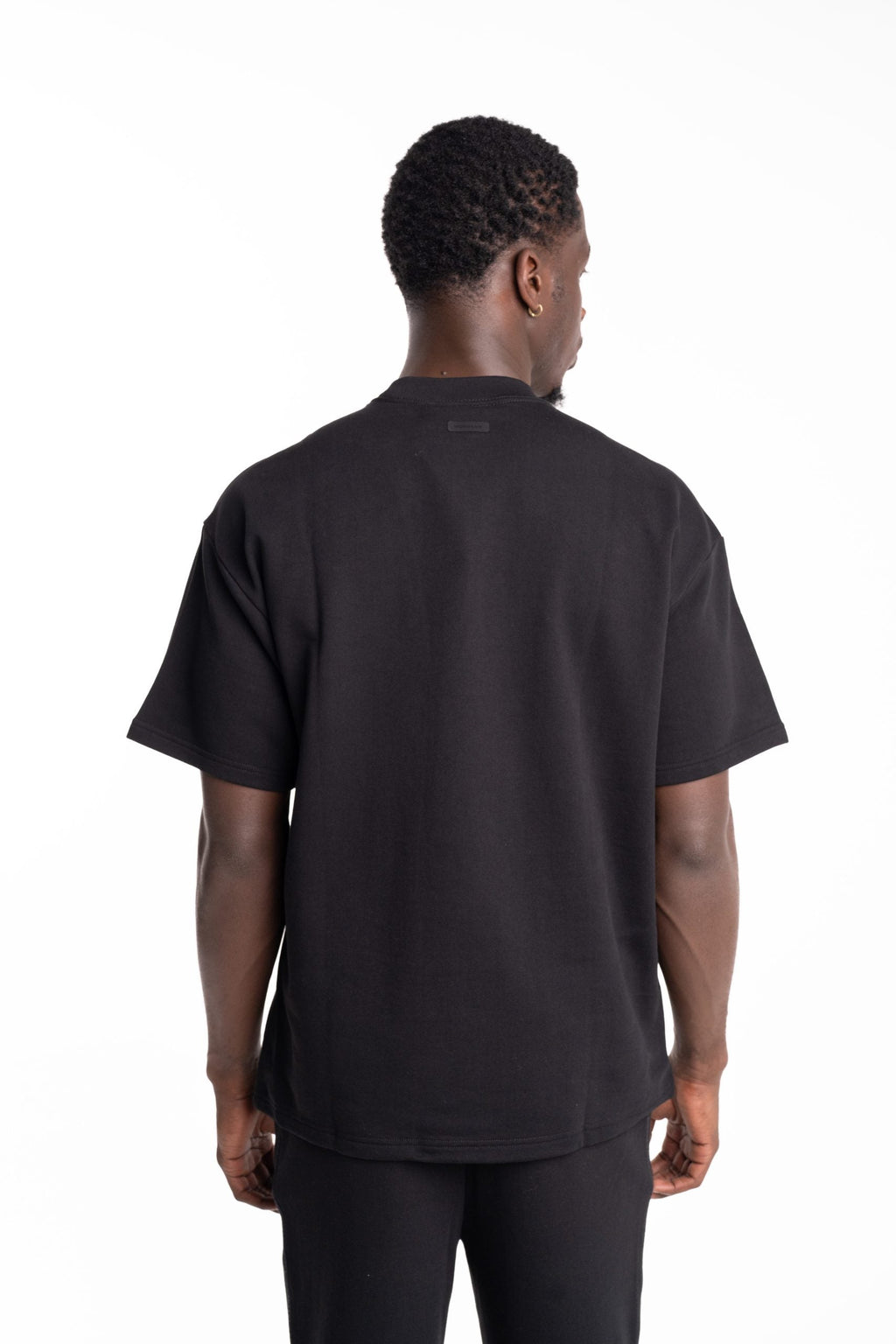 Hydraulics Men's The Creators Badge Oversized Fleece T Shirt Black |