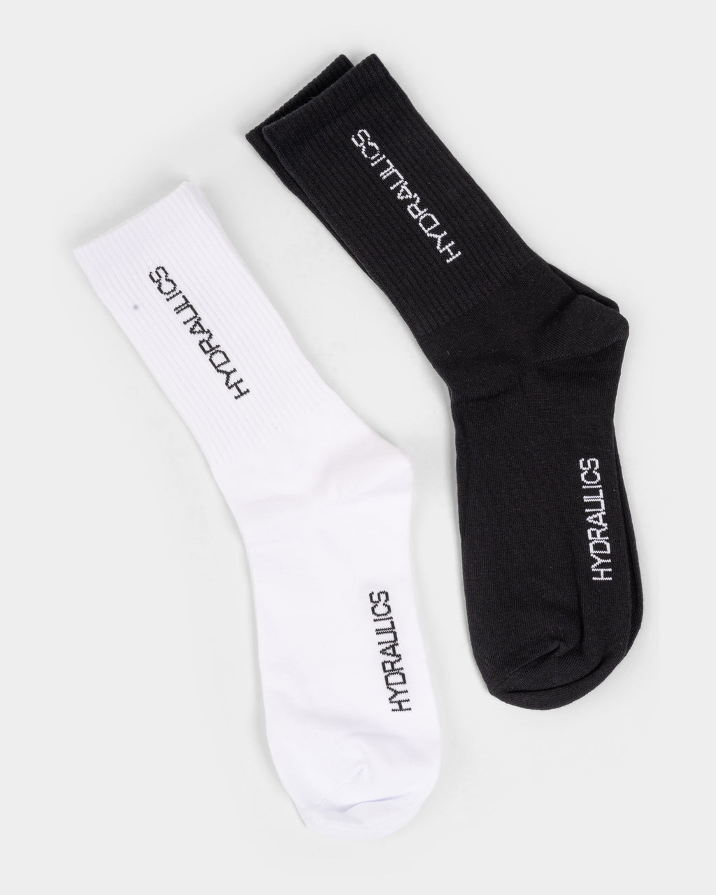 Hydraulics Socks w/ Logo 2-Pack Black & White