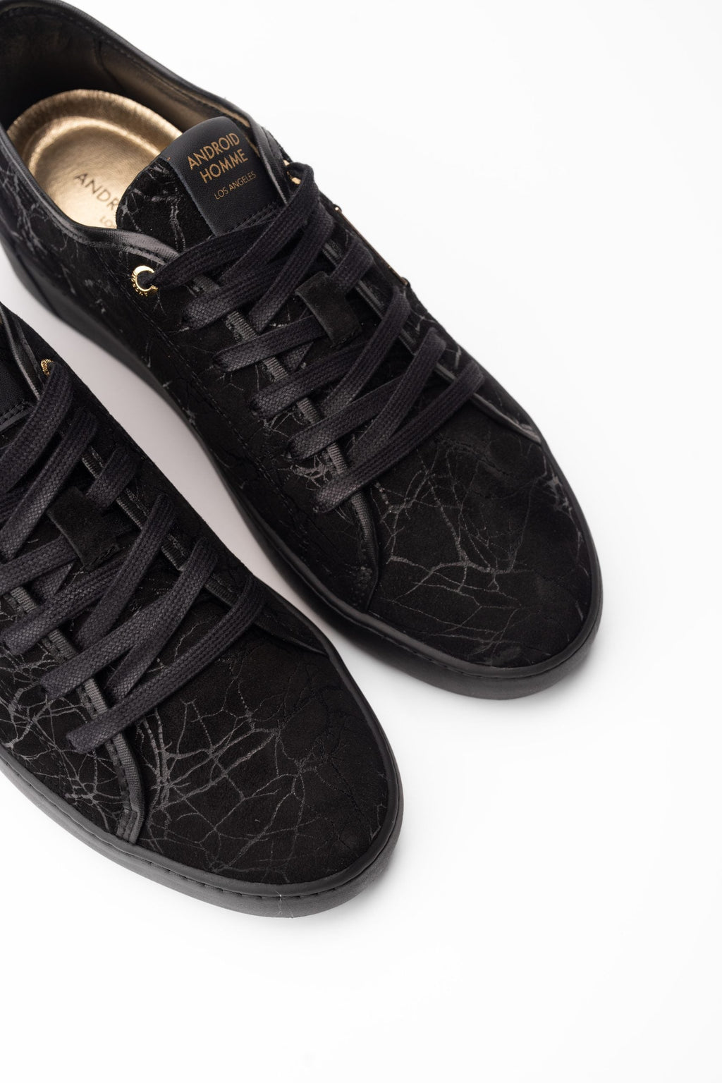 Android Homme Men's Sorrento Suede Gloss Marble Triple Black | AHP253-31