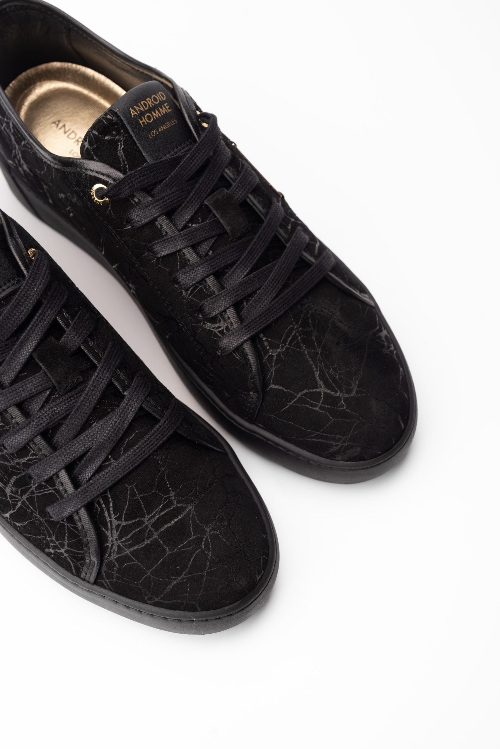Android Homme Men's Sorrento Suede Gloss Marble Triple Black | AHP253-31
