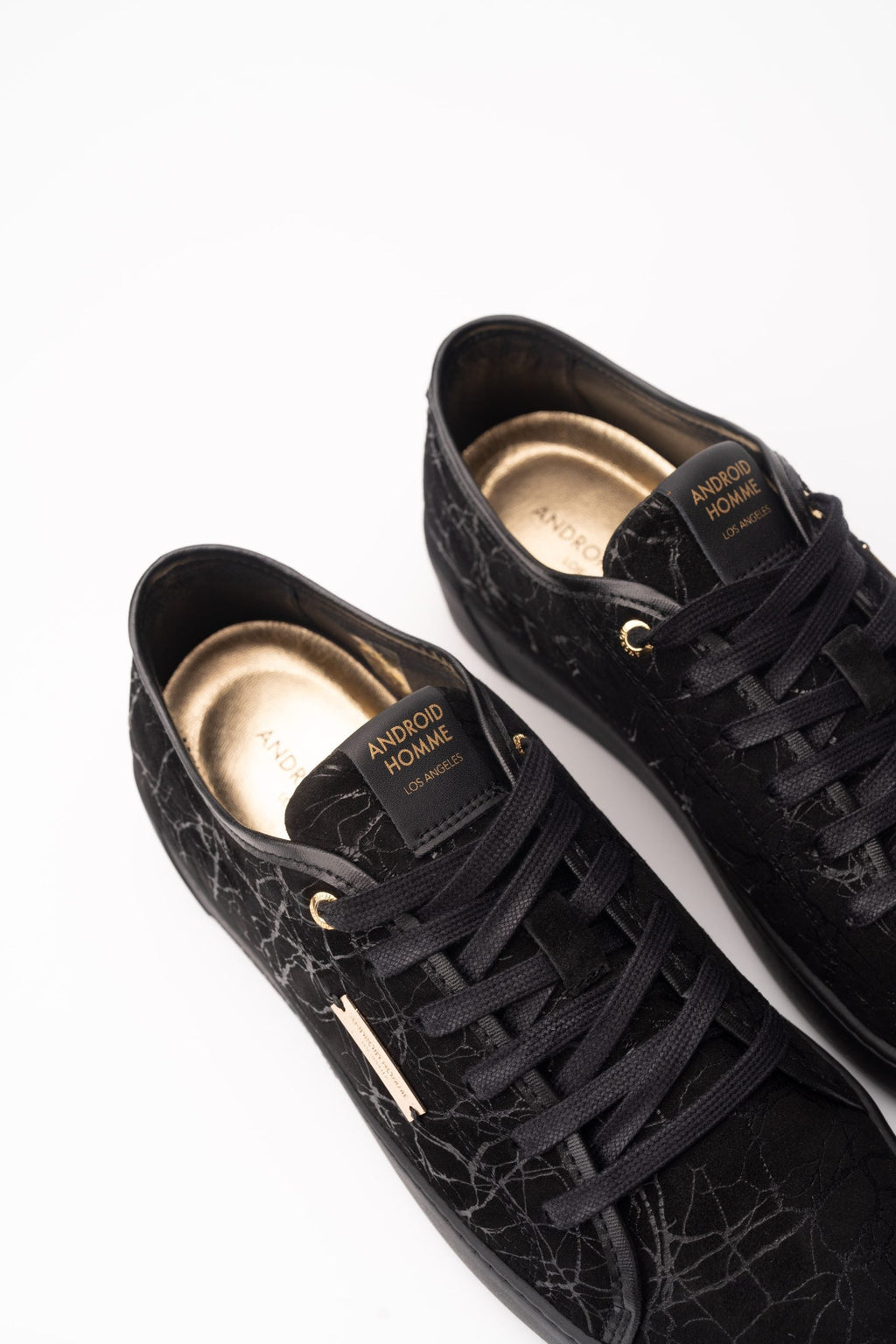Android Homme Men's Sorrento Suede Gloss Marble Triple Black | AHP253-31