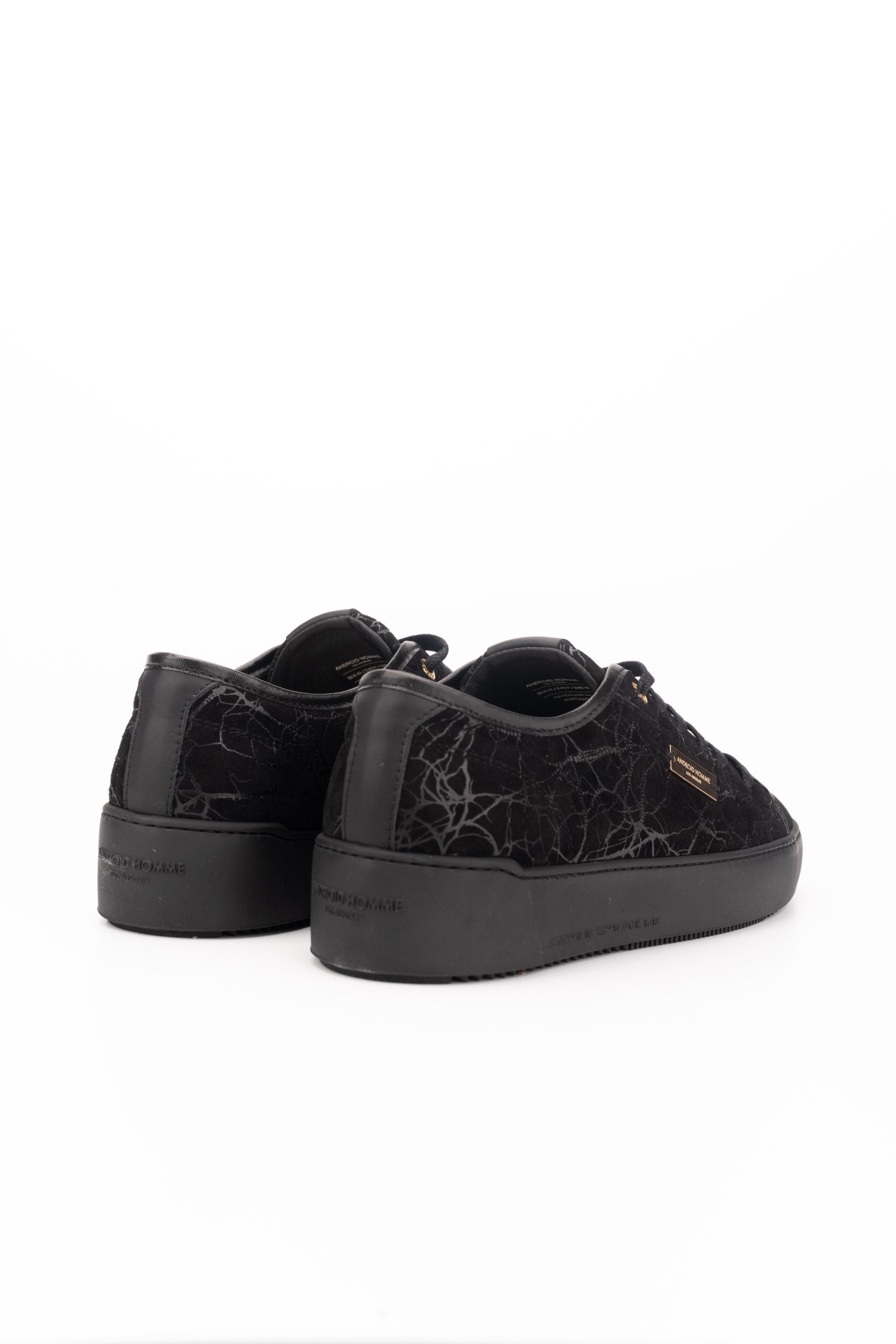 Android Homme Men's Sorrento Suede Gloss Marble Triple Black | AHP253-31