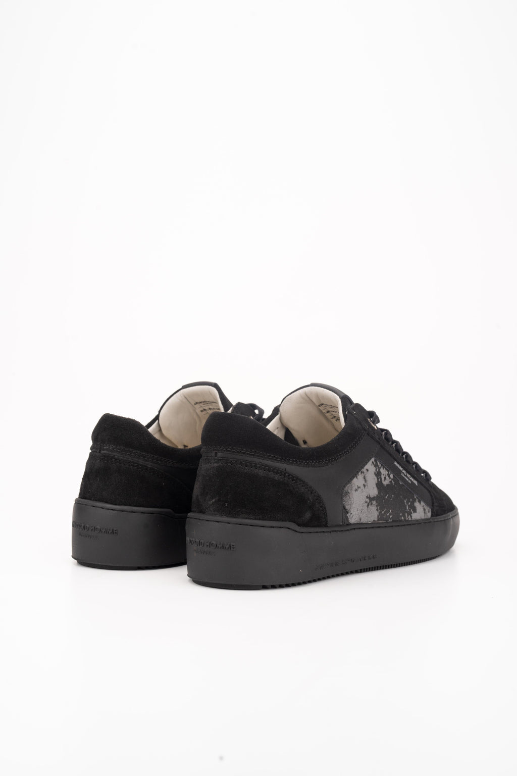 Android Homme Men's Venice Distress Reflective & Suede Leather Black | AHP253-22