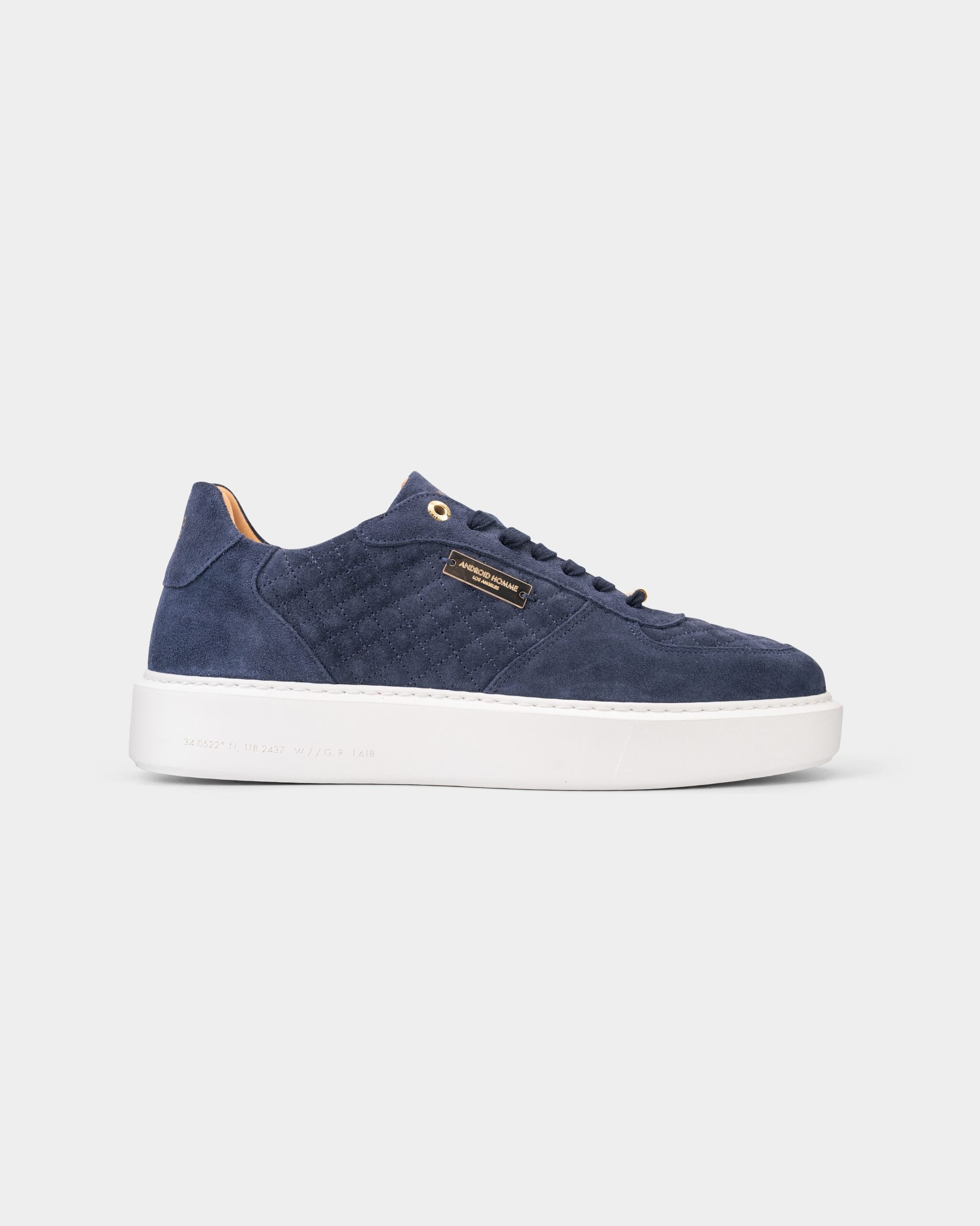 Android Homme Men's Manhattan Quilted Suede Navy | AHP261-07