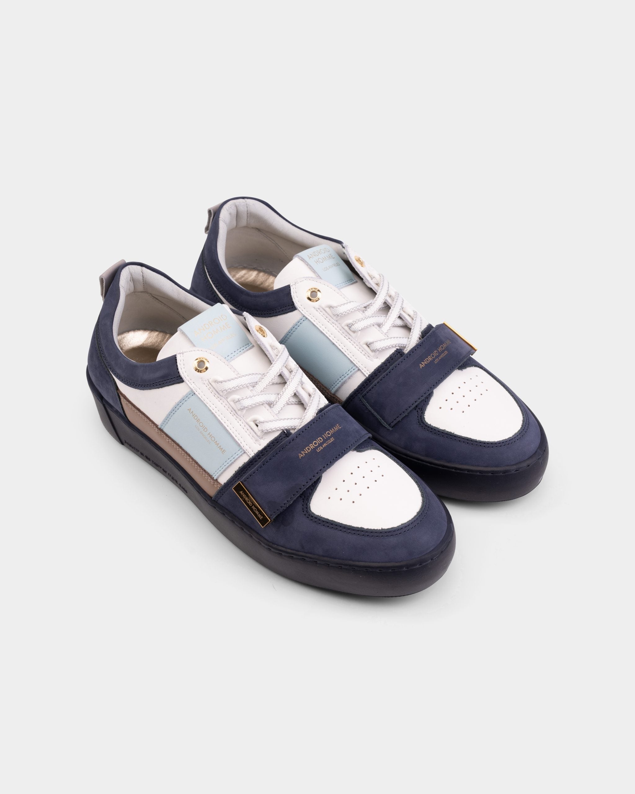 Android Homme Men's Point Dume Low Strap Nubuck/Gold Multicolour/Light Blue | AHP261-37
