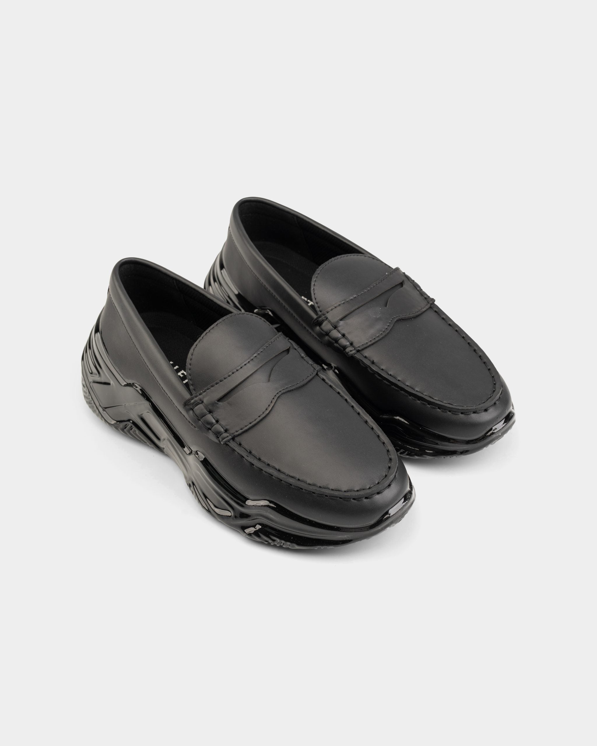Mallet Men's Archie Loafer Triple Black | TE4075-TPB DIP