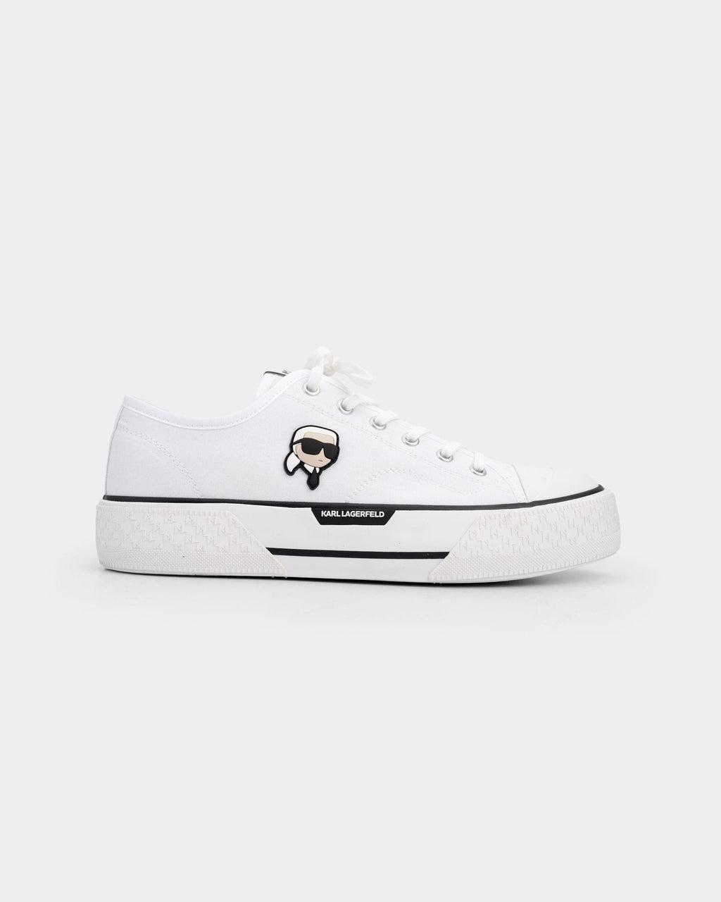 Karl Lagerfeld Men's Kampus Max NFT Lo Cnv White Canvas | KL95025A-911