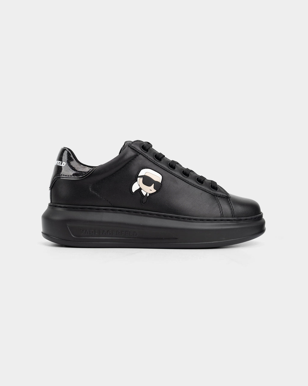 (Core) Karl Lagerfeld Ladies Kapri NFT Lo Lace Black Lthr/Mono KL62530N 00X
