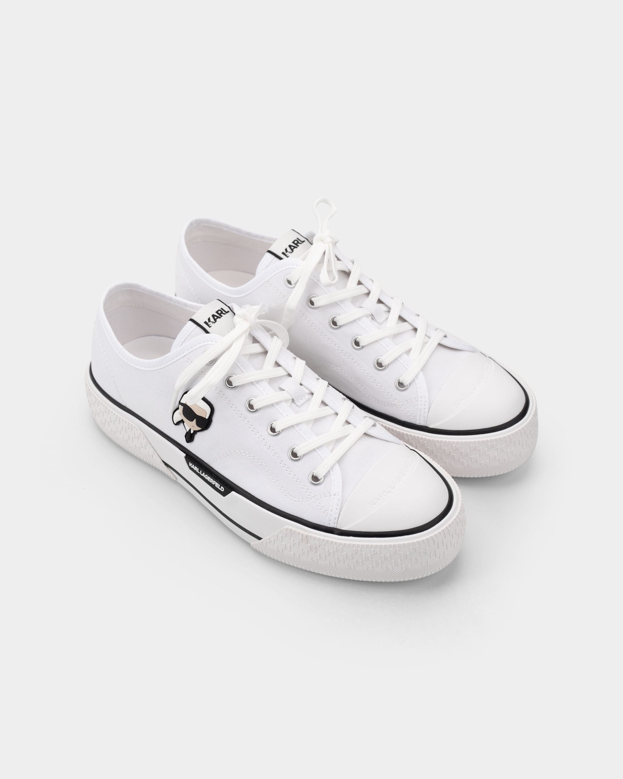 Karl Lagerfeld Men's Kampus Max NFT Lo Cnv White Canvas | KL95025A-911