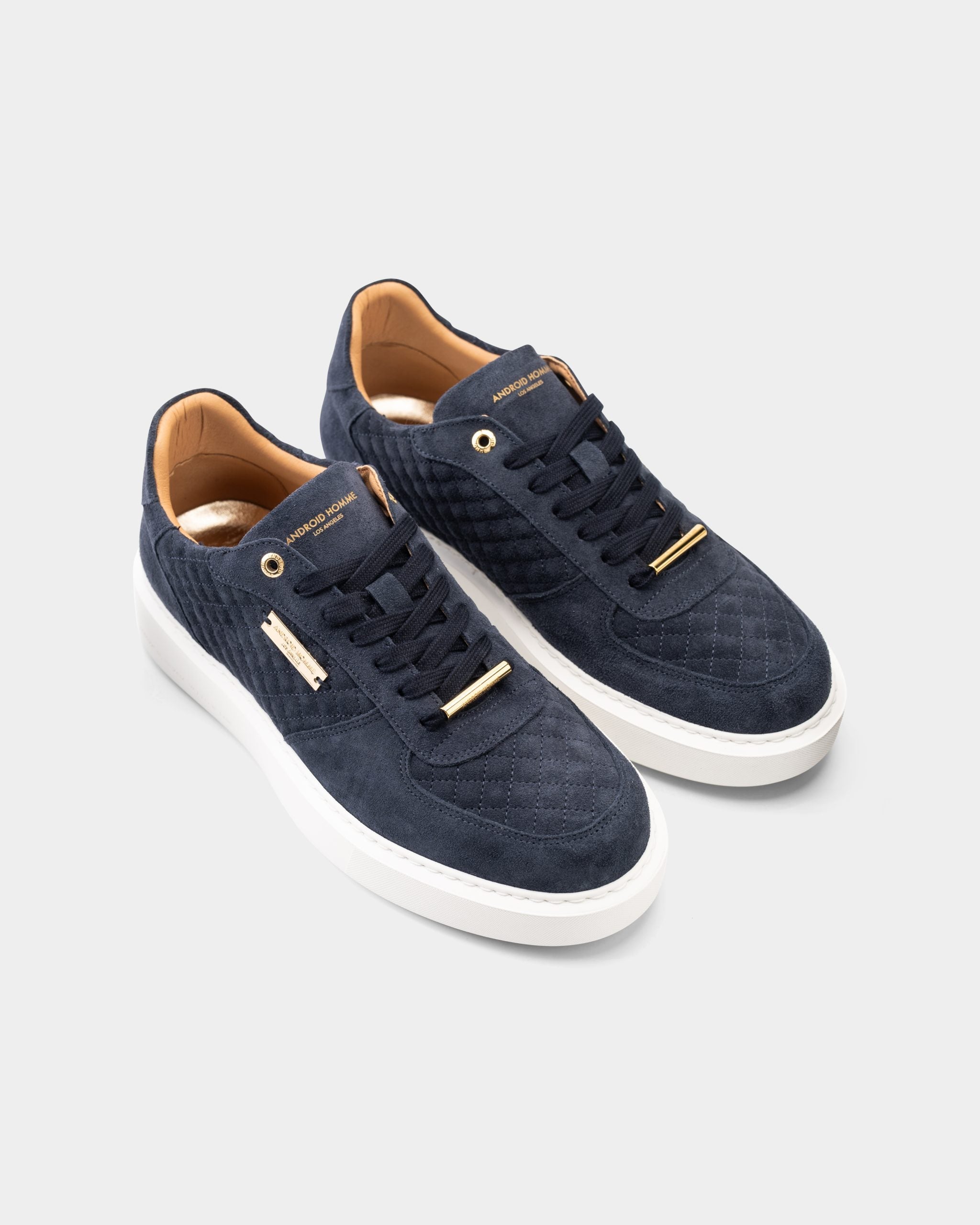 Android Homme Men's Manhattan Quilted Suede Navy | AHP261-07