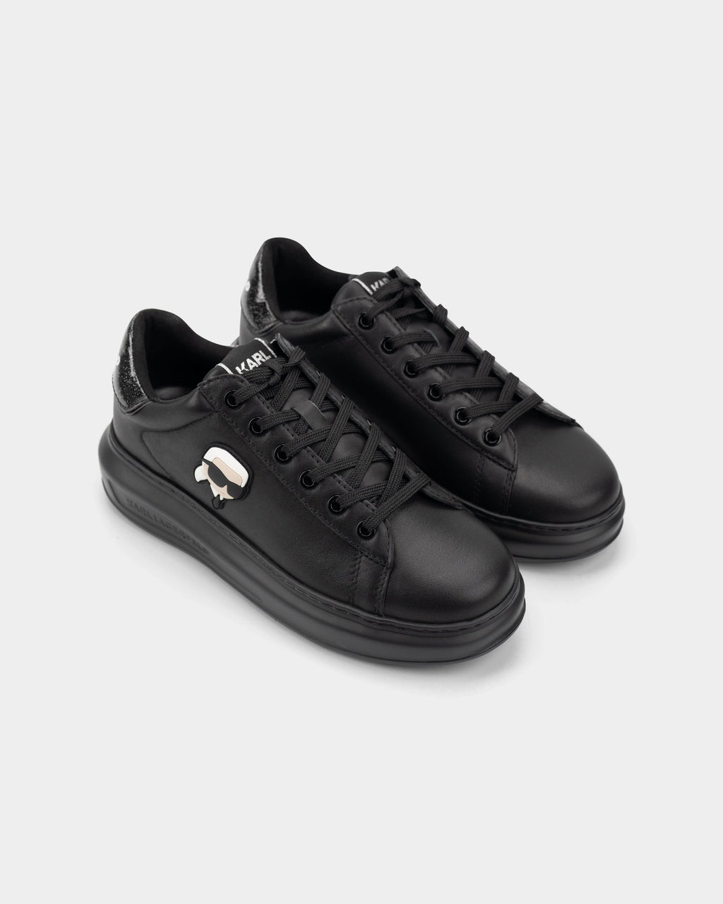 (Core) Karl Lagerfeld Ladies Kapri NFT Lo Lace Black Lthr/Mono KL62530N 00X