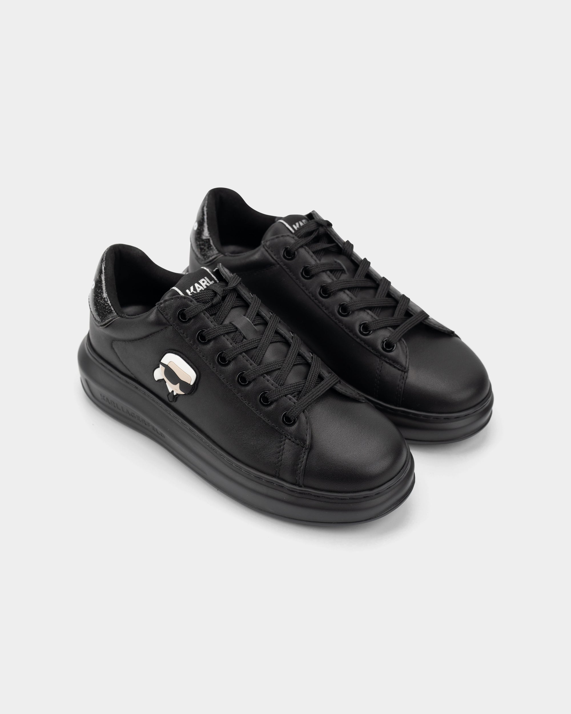 (Core) Karl Lagerfeld Ladies Kapri NFT Lo Lace Black Lthr/Mono KL62530N 00X