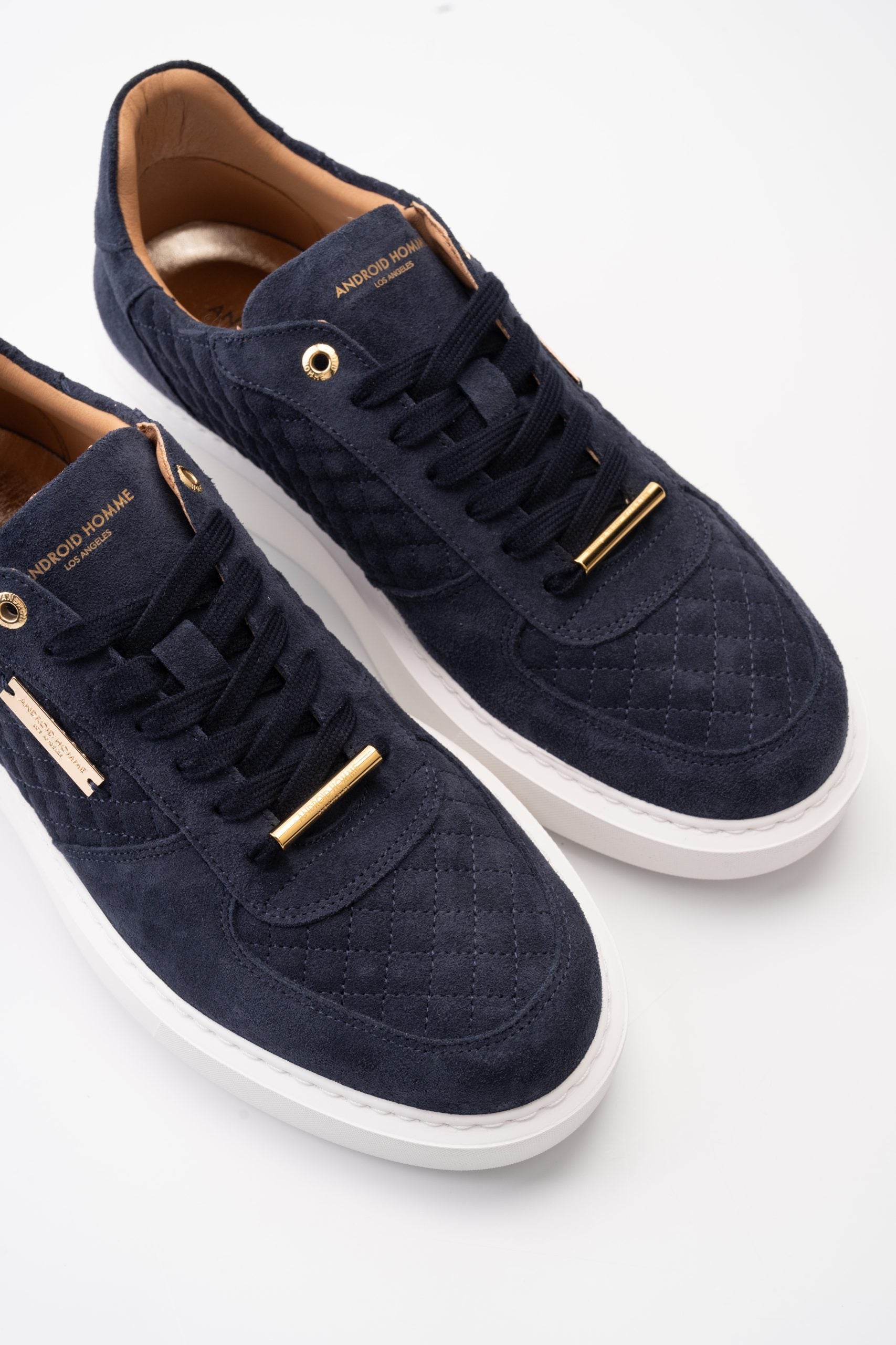 Android Homme Men's Manhattan Quilted Suede Navy | AHP261-07