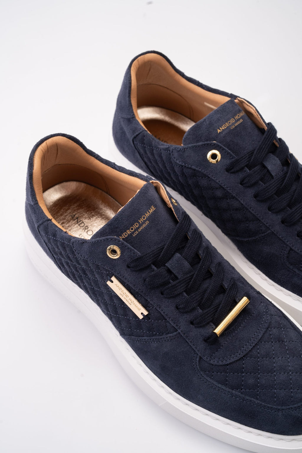 Android Homme Men's Manhattan Quilted Suede Navy | AHP261-07