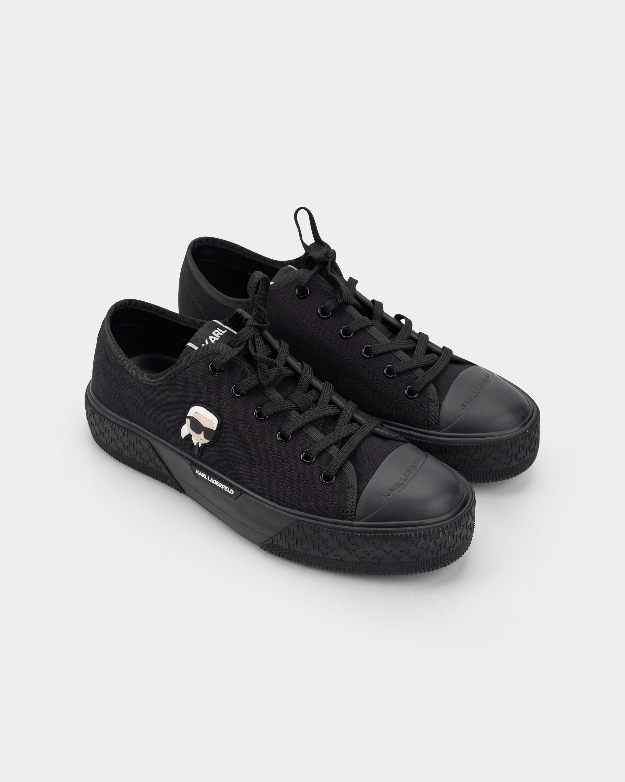 Karl Lagerfeld Men's Kampus Max NFT Lo Cnv Black Canvas Mono | KL95025A-90X